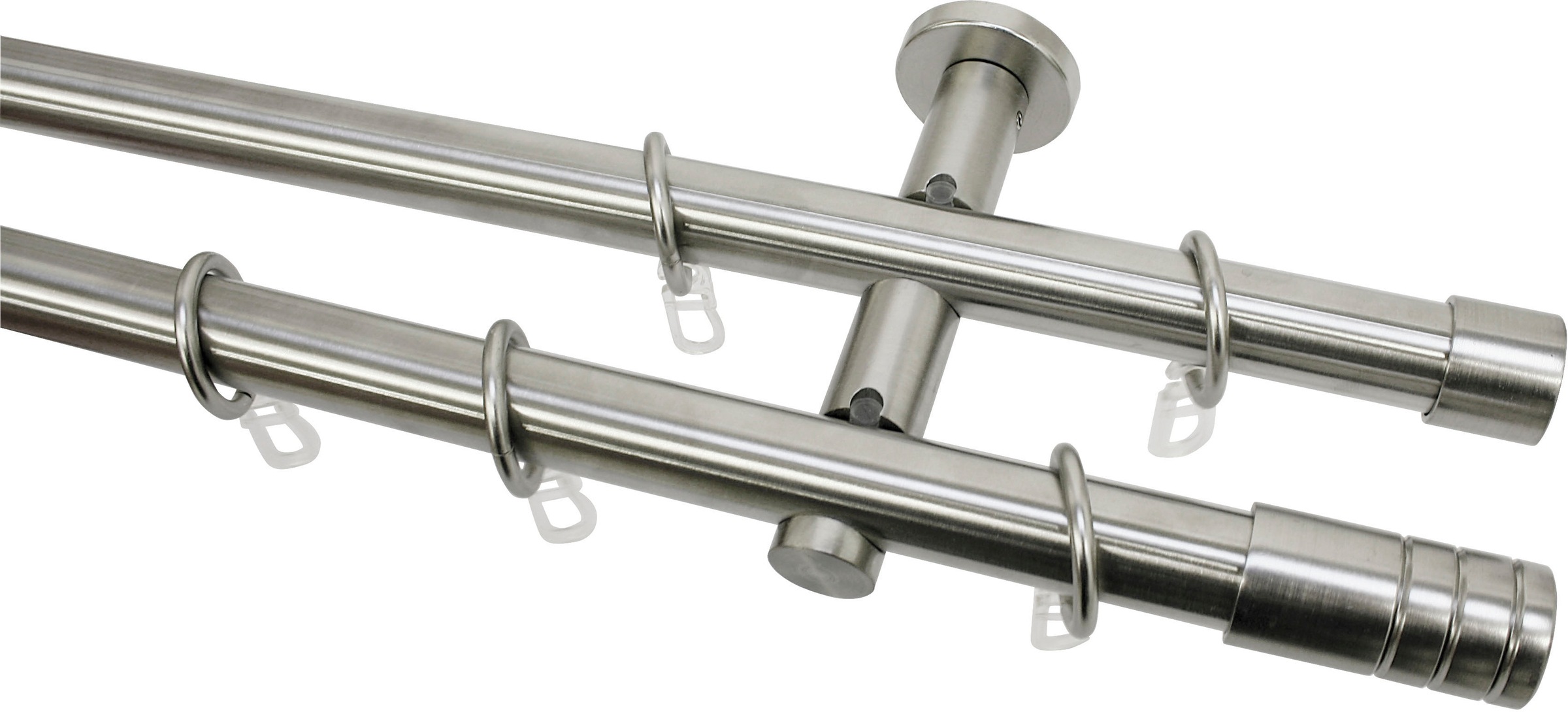 Image of GARDINIA Gardinenstange »Gardinenstangen Set Metall«, 2 läufig-läufig, Fixmass, Serie Zylinder bei Ackermann Versand Schweiz