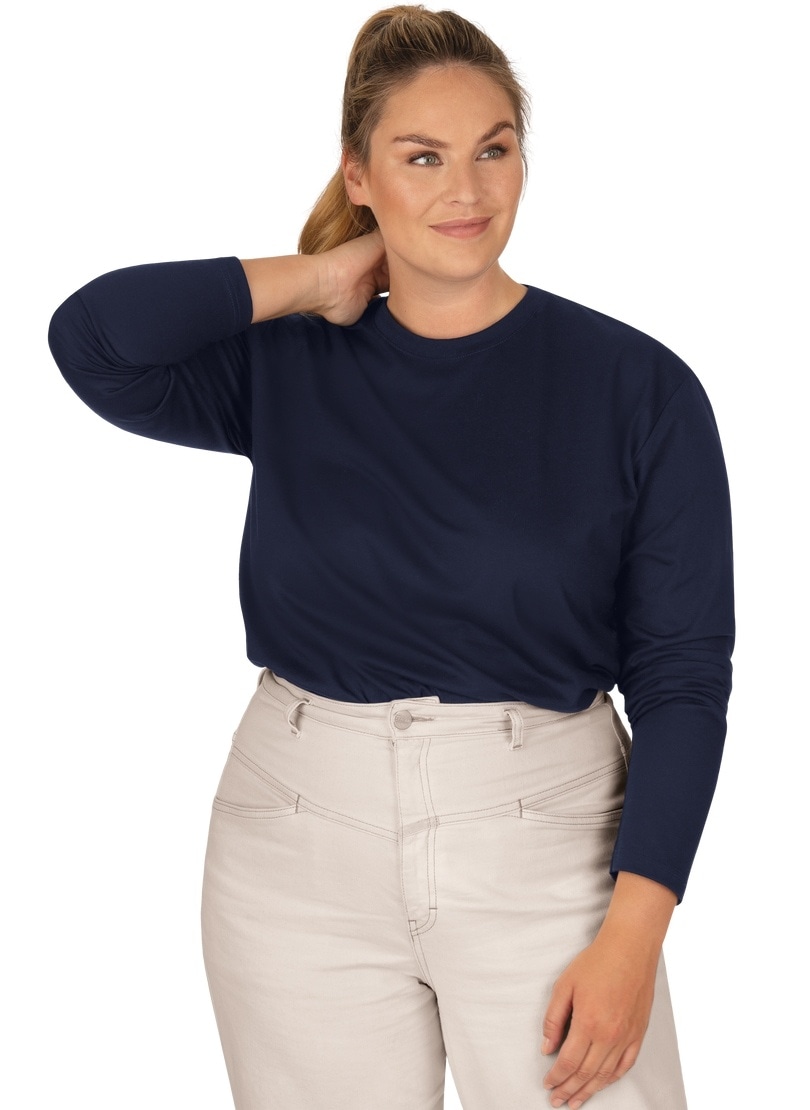 Trigema T-Shirt »TRIGEMA Langarmshirt aus 100% Baumwolle«