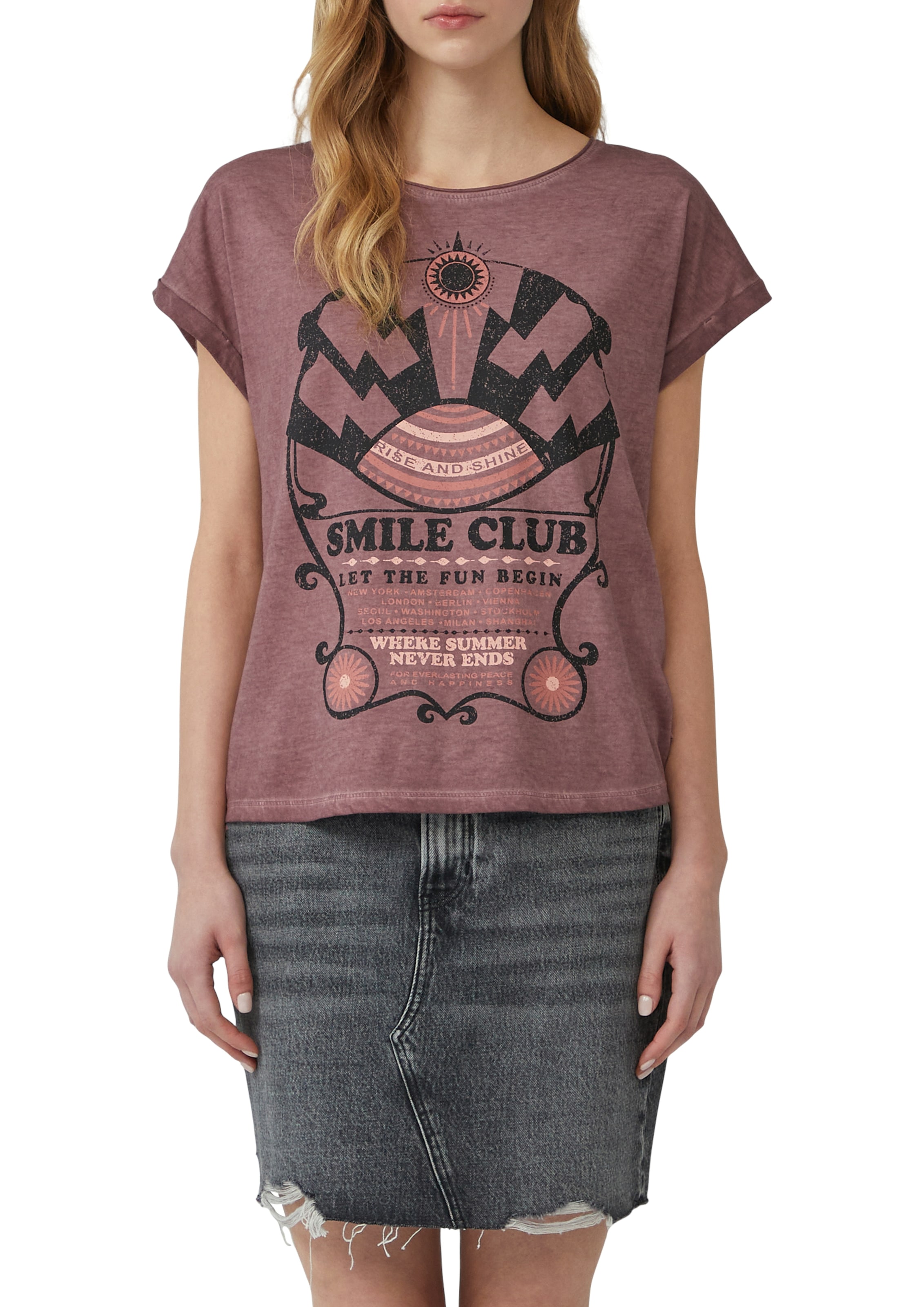 Image of QS T-Shirt mit Print
