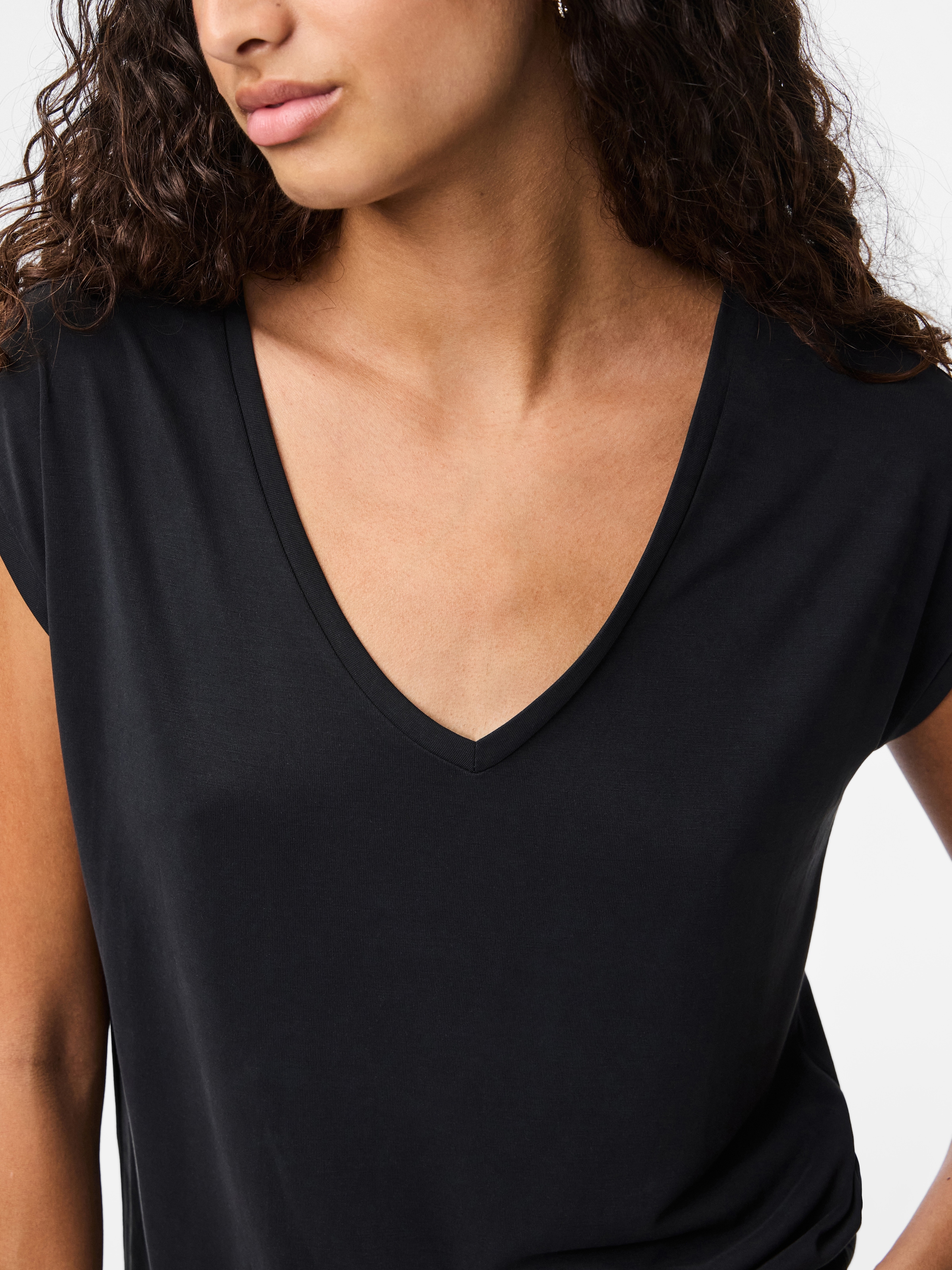 pieces T-shirt à manches courtes »PCKAMALA TEE NOOS BC« Materialmix, regular fit