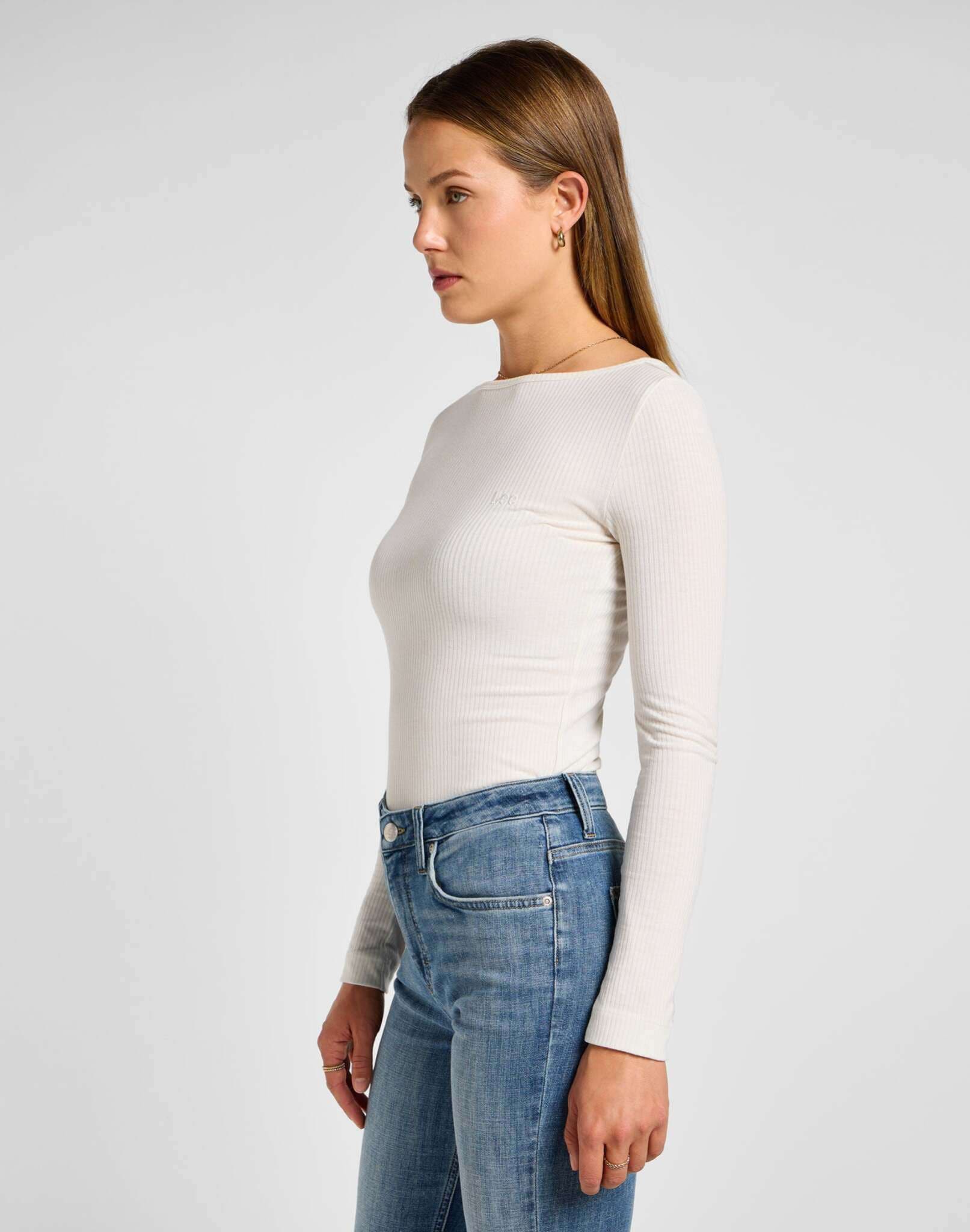 Lee® T-shirt à manches longues »Lee Langarmshirt Longsleeves Boat Neck Tee«