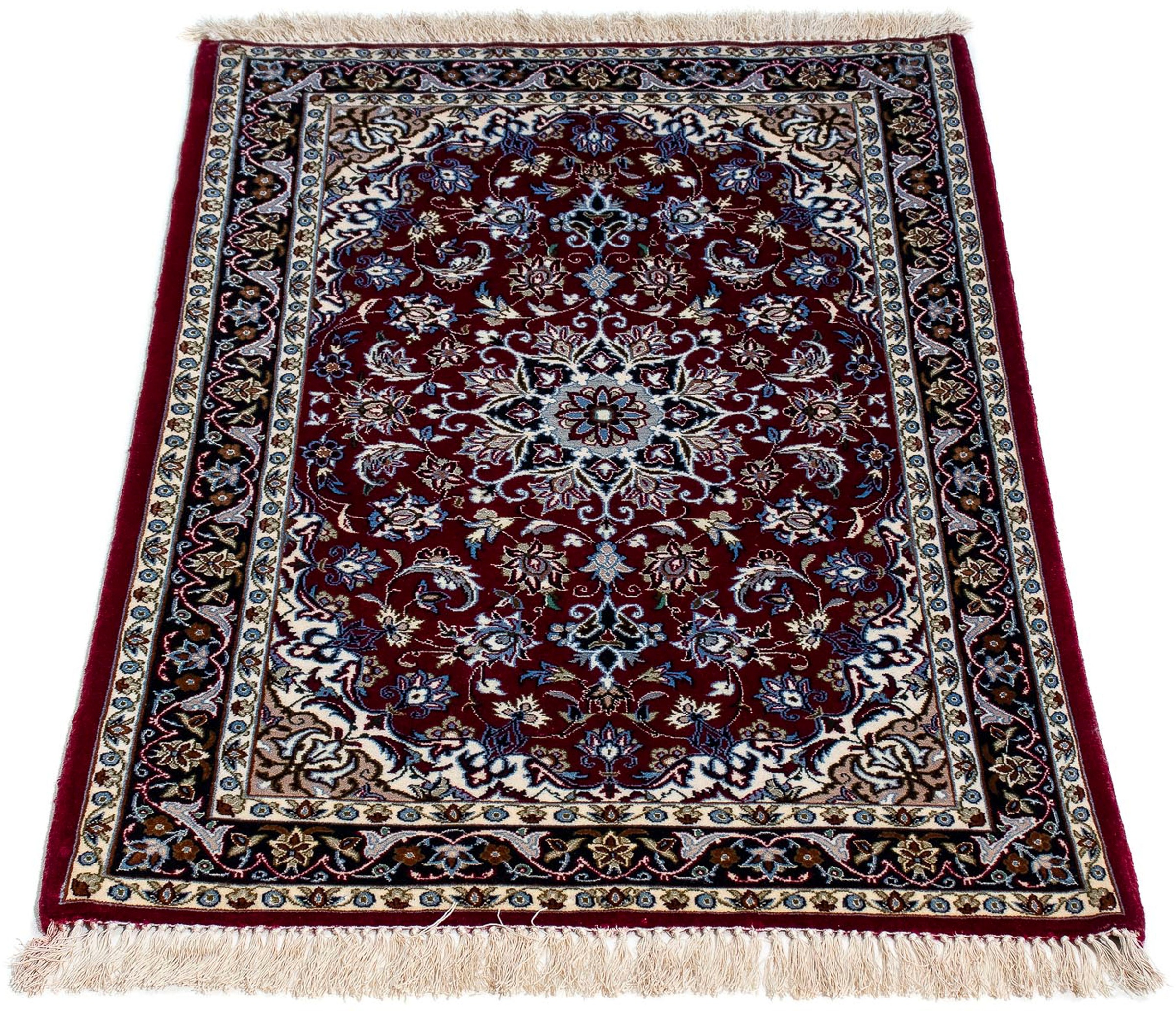 Image of morgenland Orientteppich »Perser - Isfahan - Premium - 108 x 70 cm - dunkelrot«, rechteckig, 6 mm Höhe, Wohnzimmer, Handgeknüpft, Einzelstück mit Zertifikat bei Ackermann Versand Schweiz