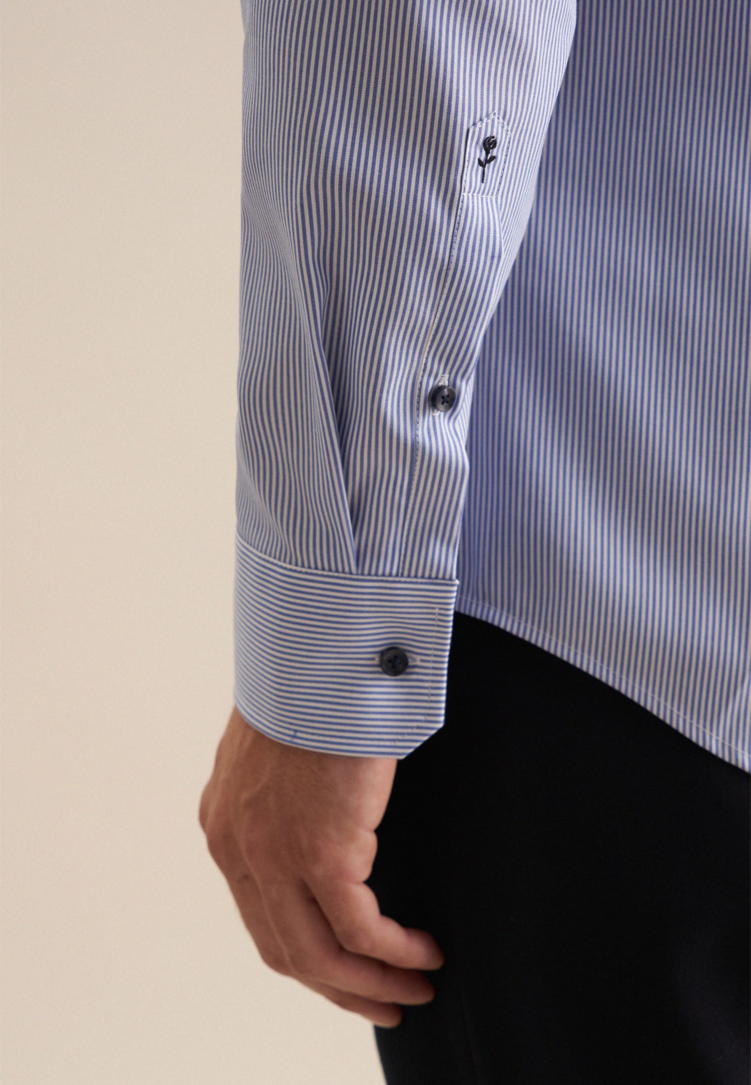 seidensticker Businesshemd »Slim« Slim 1/1 Kentkragen Streifen
