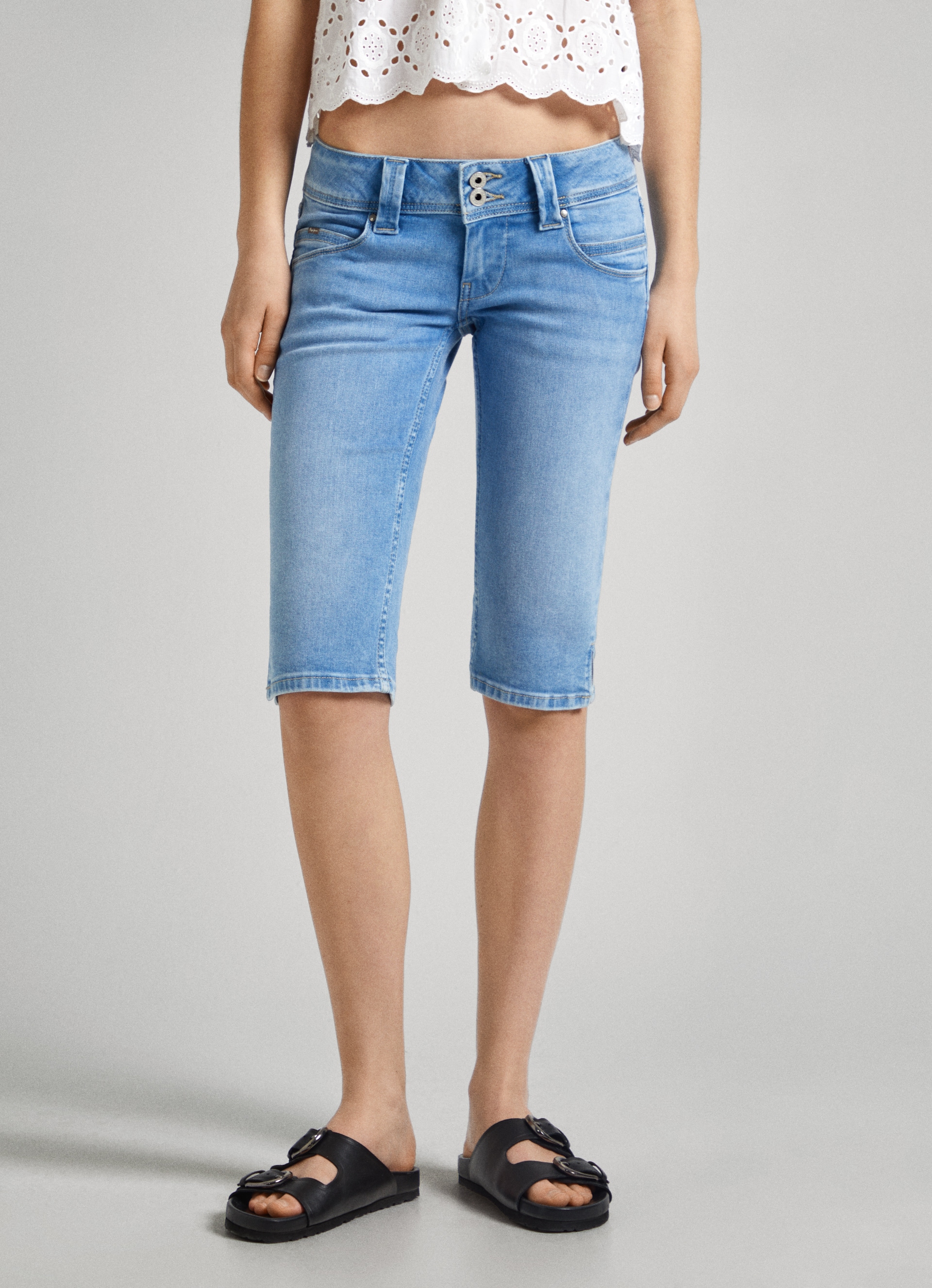 Slim-fit-Jeans »Shorts SLIM CROP LW«