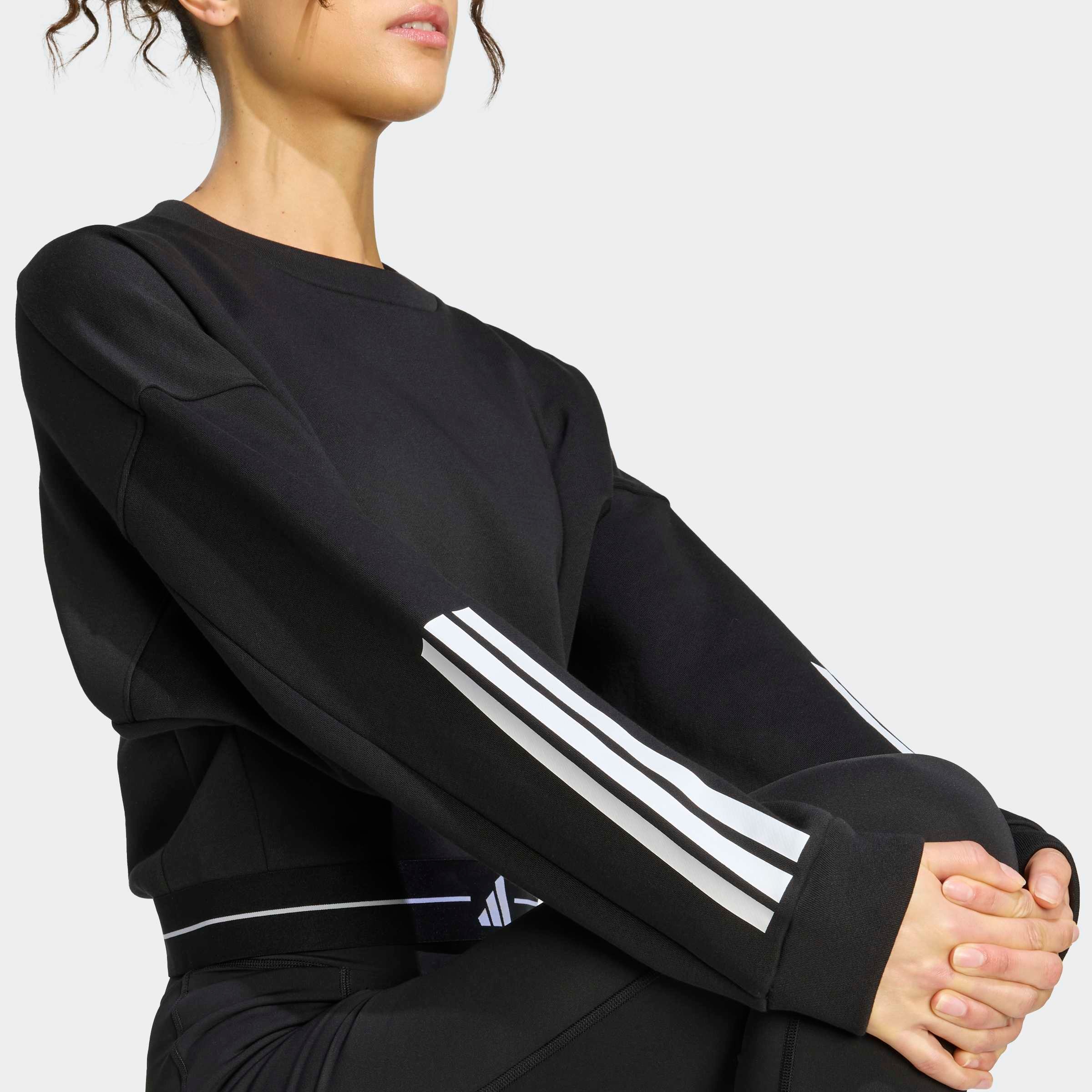 adidas Performance Sweat-shirt »HYPERGLAM MIT 3-STREIFEN UND RUNDHALSAUSSCHNITT«
