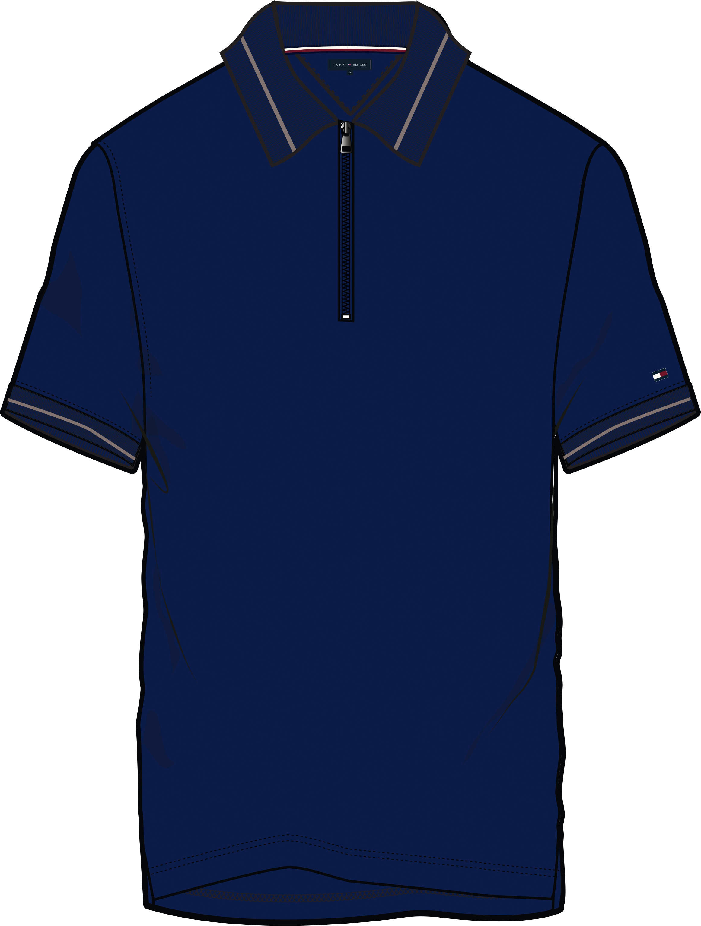 Mode Acheter en ligne Tommy Hilfiger Poloshirt »DC INTERLOCK ZIP SLIM POLO«,  mit Zipper am Ausschnitt maintenant | Poloshirts