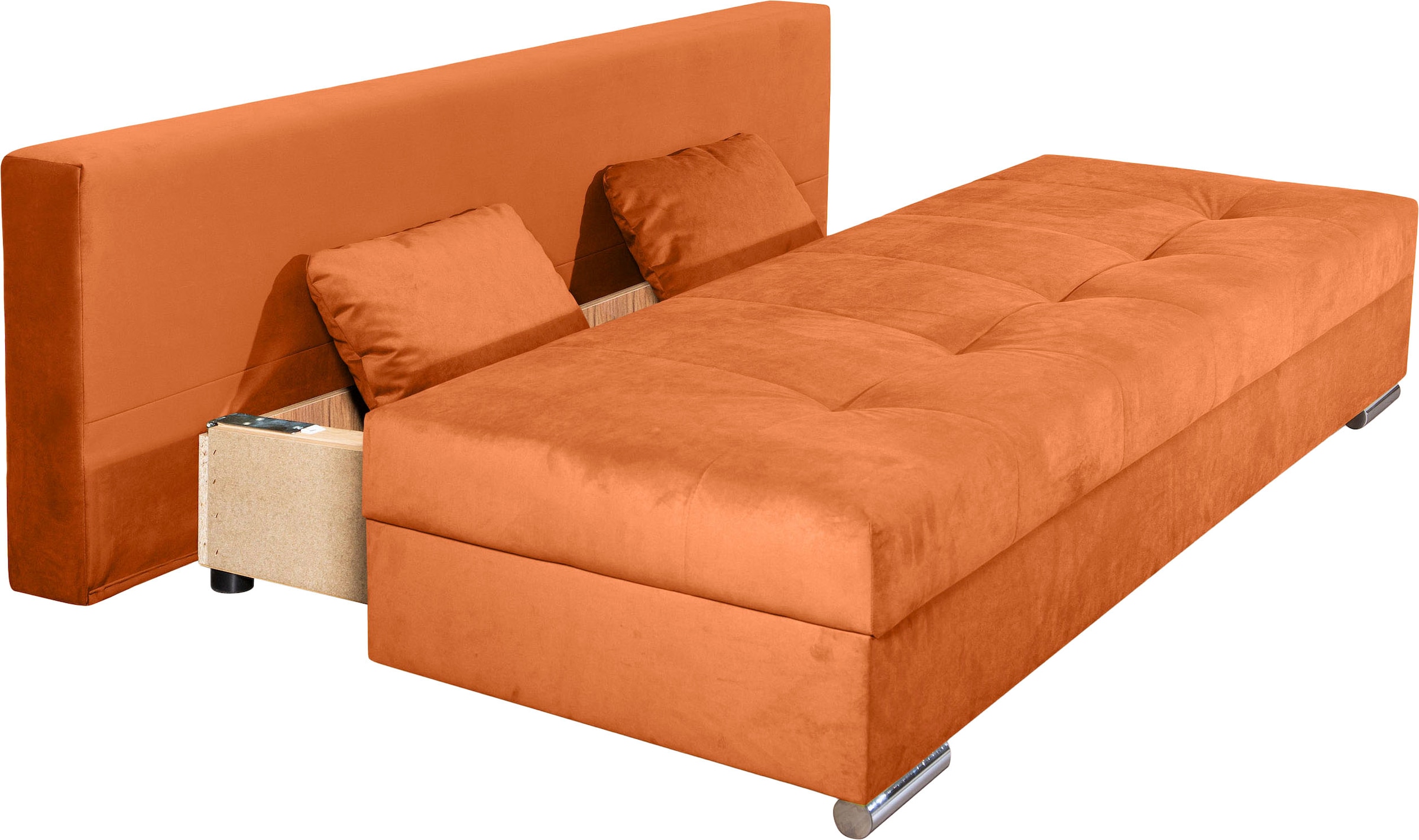 COLLECTION AB Schlafsofa »Tania mit Bettfunktion und Bettkasten« komfortabler Sitzkomfort: Federkern-Polsterung, inklusive Rückenkissen