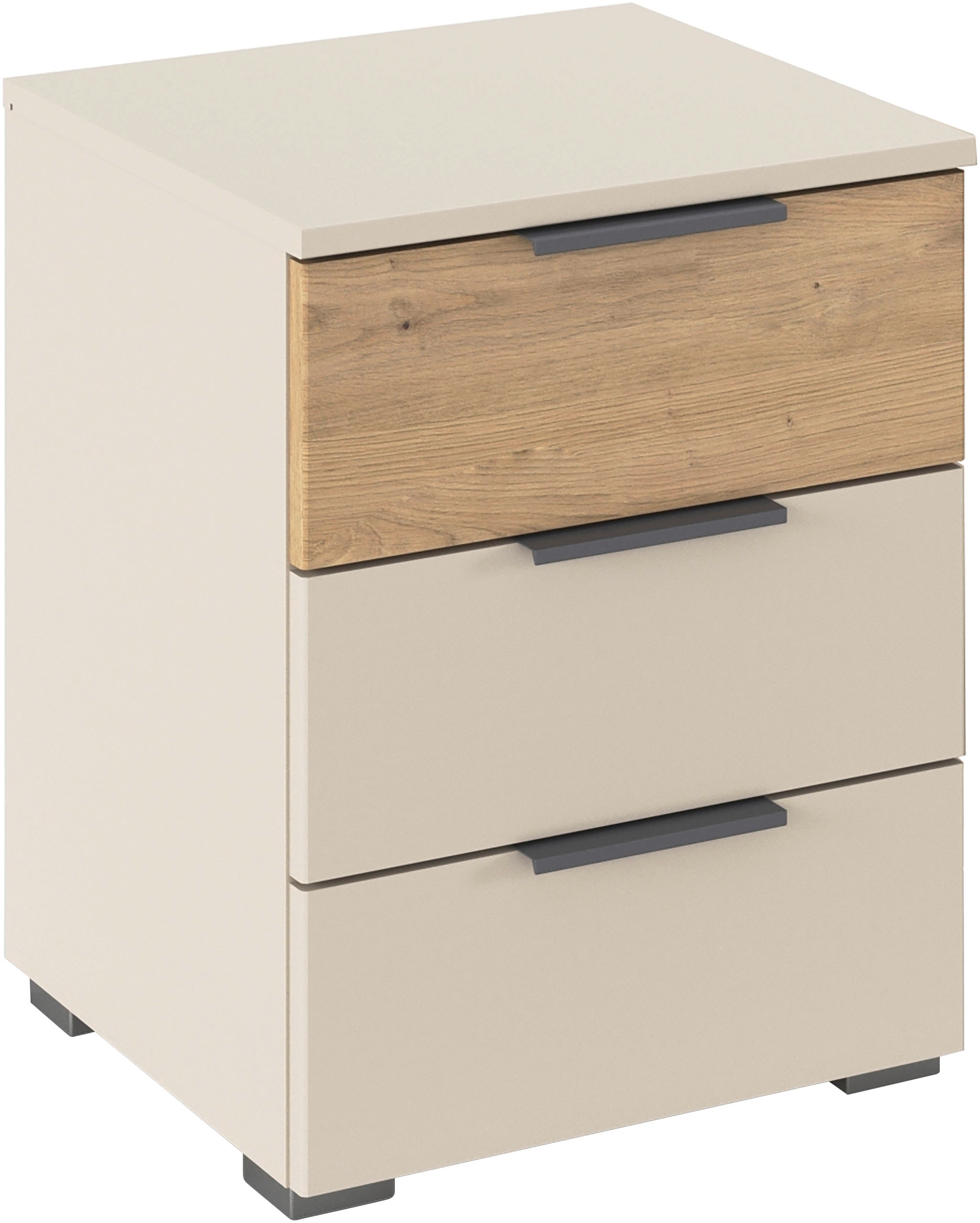 Image of rauch Nachtkommode "Nachttisch-Set Nachtkonsole Beistelltisch Kommode Sideboard SAJO" Set, 2 Stk. tlg. mit 3 Schubladen, obere Schublade farblich abgesetzt MADE IN GERMANY