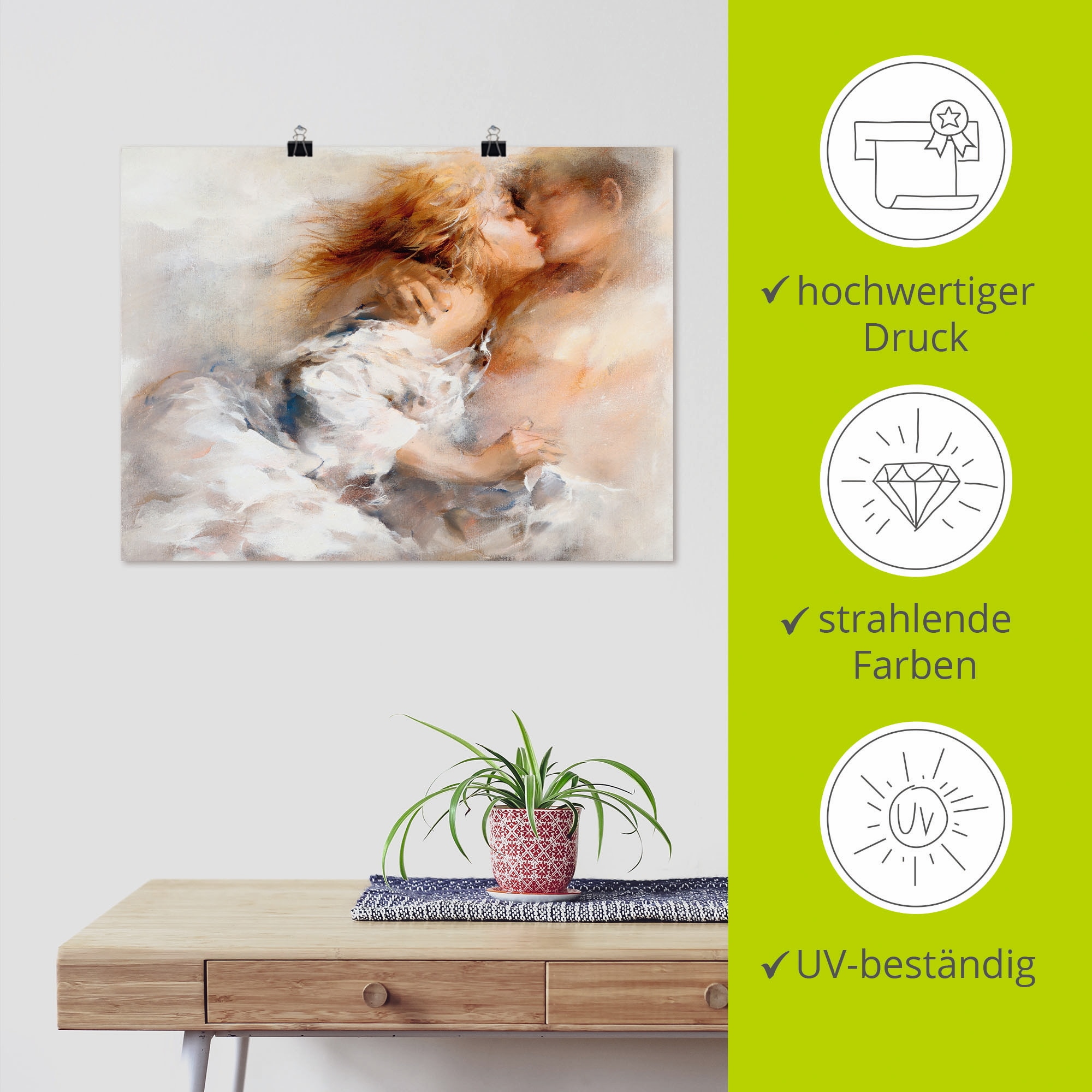 Artland Fresque murale »Leidenschaftlich« 1 cuis tlg. als Leinwandbild, Poster in verschied. Grössen