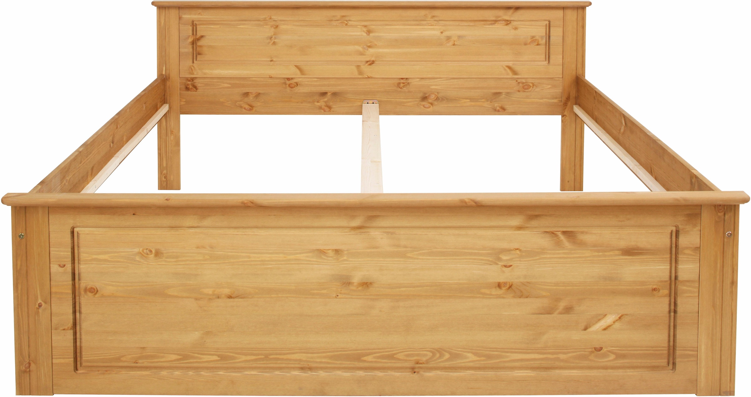 Home affaire Massivholzbett »Hugo, hohe Belastbarkeit! FSC® zertifiziertes Massivholz, Landhausstil«, (Breite/Belastbarkeit 180cm/200KG, 140cm/180KG), Stauraumbett aus massiver Kiefer