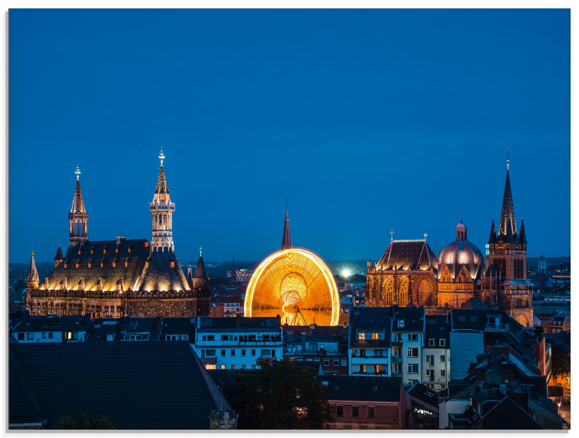 Image of Artland Glasbild »Aachen im Dunkeln«, Deutschland, (1 St.) bei Ackermann Versand Schweiz