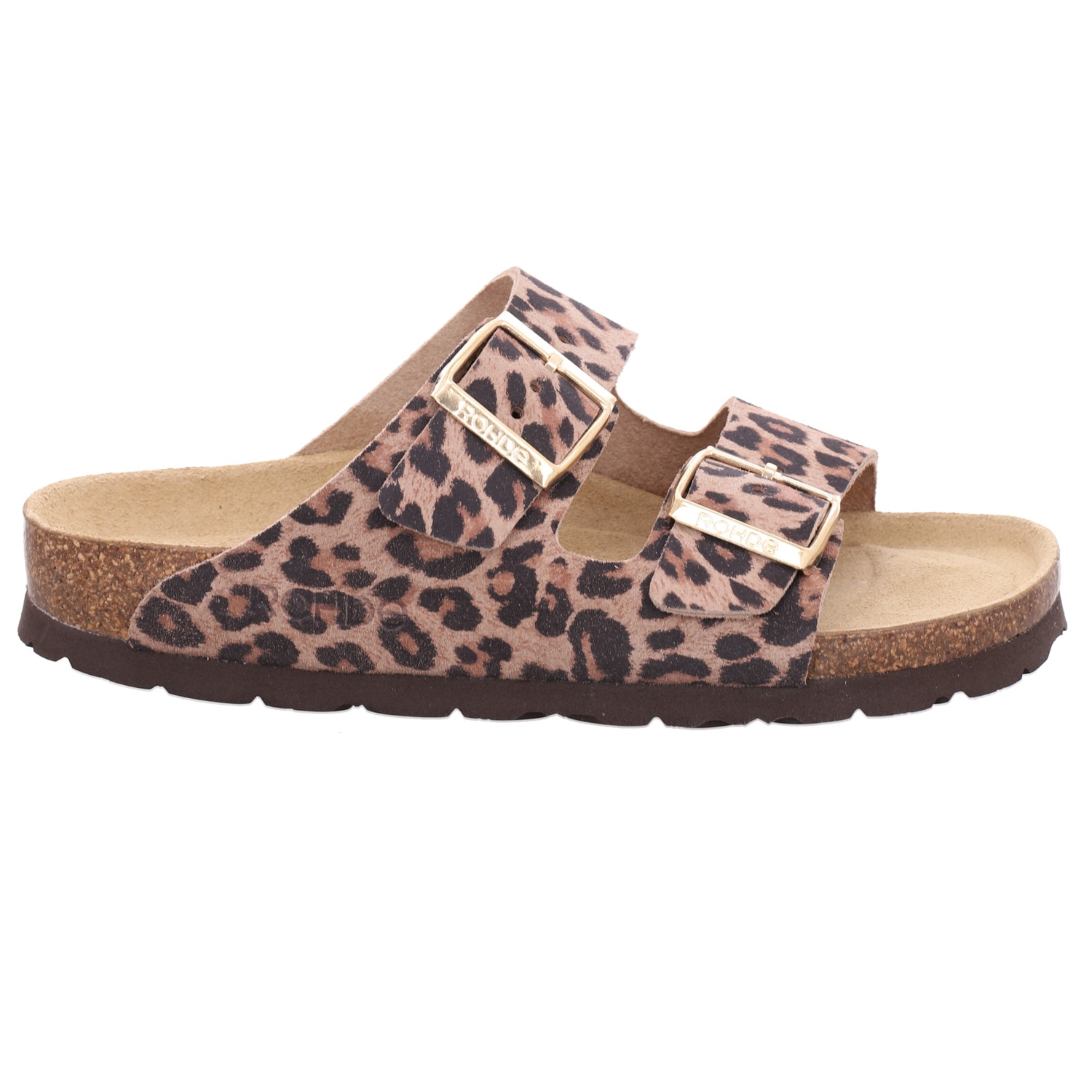 Rohde Pantolette »Alba«  chaussure d'été, chaussure de plage, chausson au look léopard tendance