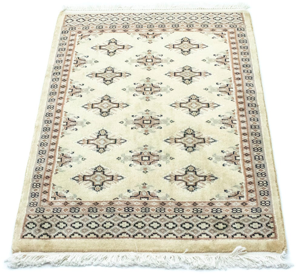 Teppich »Buchara Teppich handgeknüpft beige«, rechteckig, 6 mm Höhe