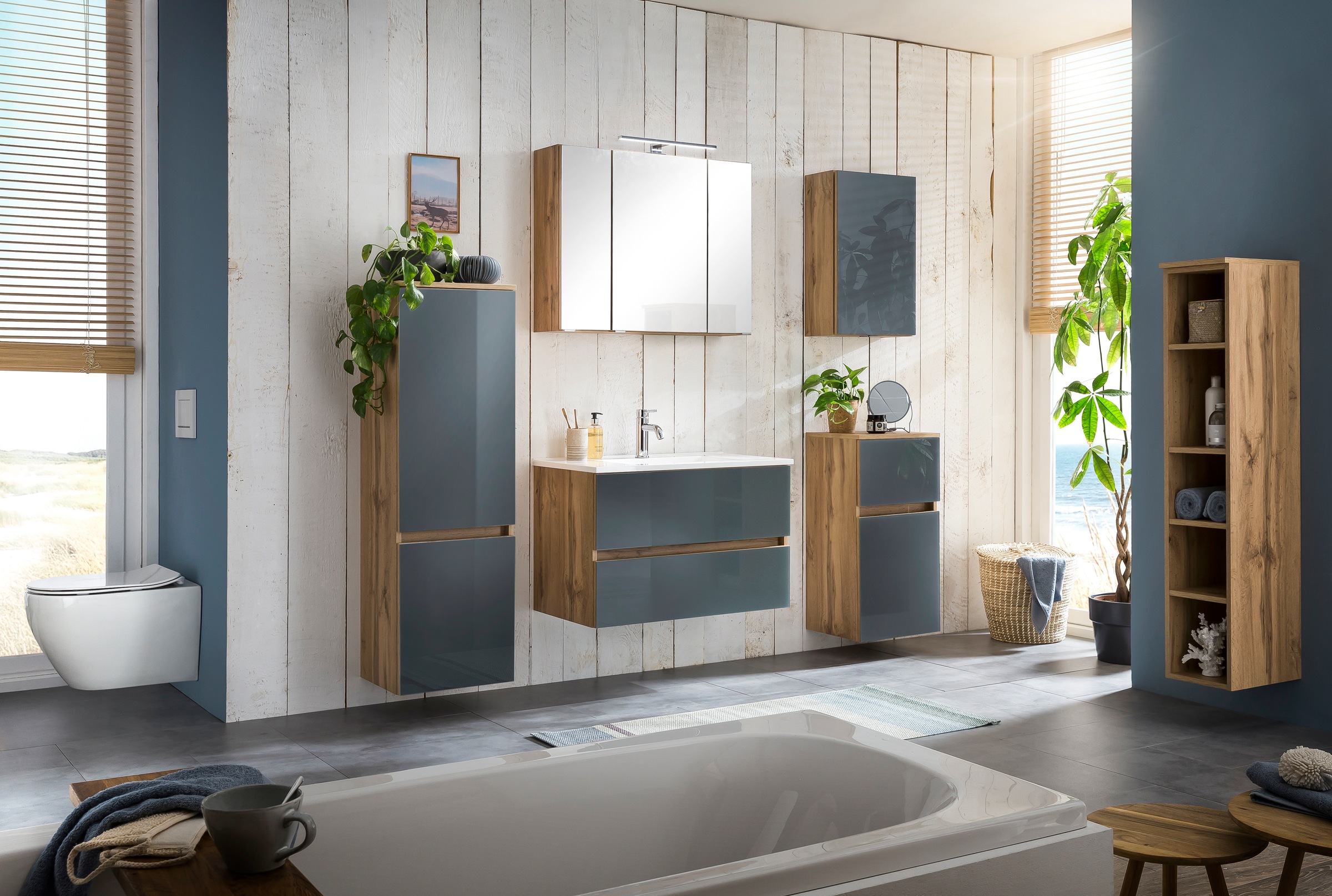 welltime Waschtisch »Horki« Breite 80 cm, mit Soft-Close Funktion