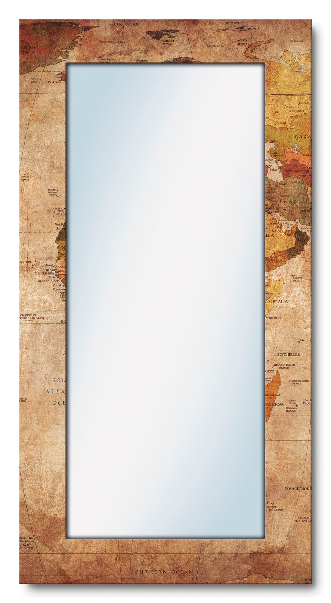 Artland Dekospiegel »Weltkarte«, Retro & Vintage, Wandspiegel, Ganzkörperspiegel