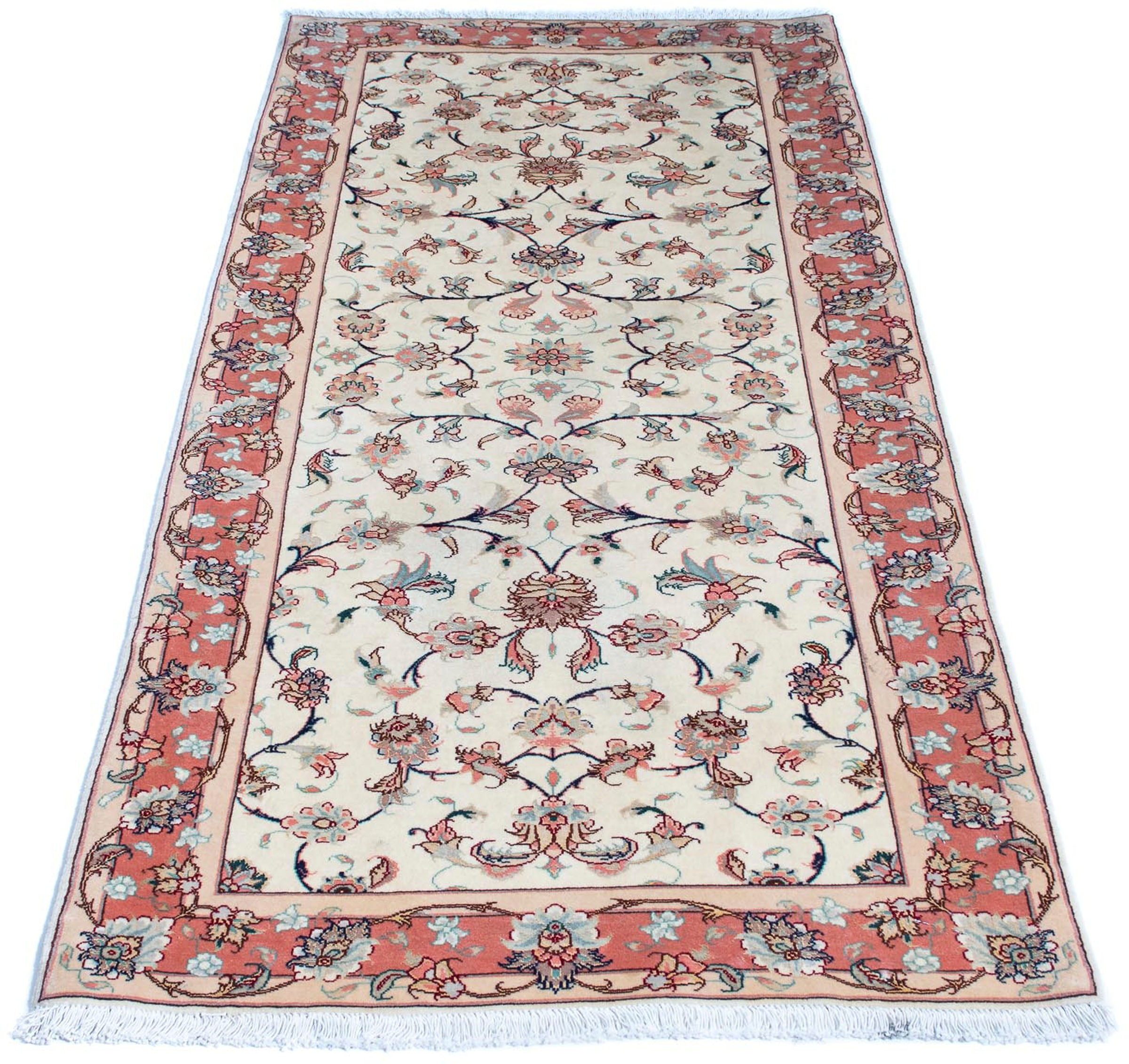Image of morgenland Orientteppich »Perser - Täbriz - Royal - 183 x 77 cm - beige«, rechteckig, 7 mm Höhe, Wohnzimmer, Handgeknüpft, Einzelstück mit Zertifikat bei Ackermann Versand Schweiz