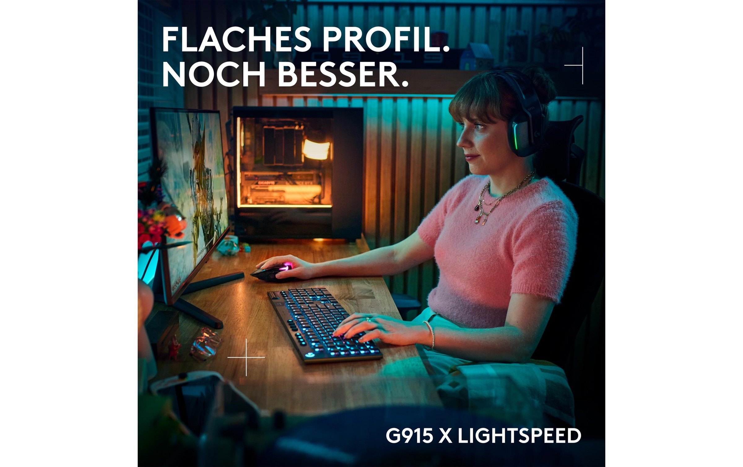 Logitech Gaming-Tastatur »G915 X Lightspeed GL Tactile«, (Ziffernblock)