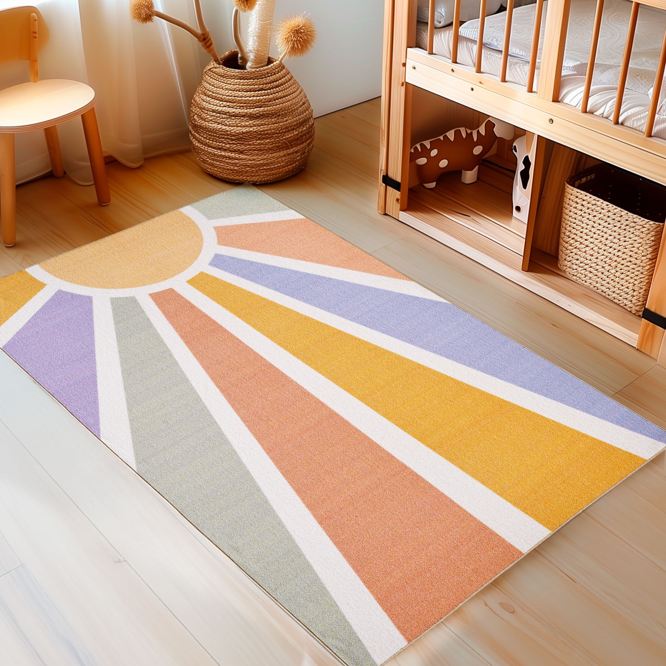 Image of Ayyildiz Teppiche Kinderteppich "PLAY 2020" rechteckig 8 mm Höhe rutschhemmend, farbenfroh Motiv Sonne, Kurzflor
