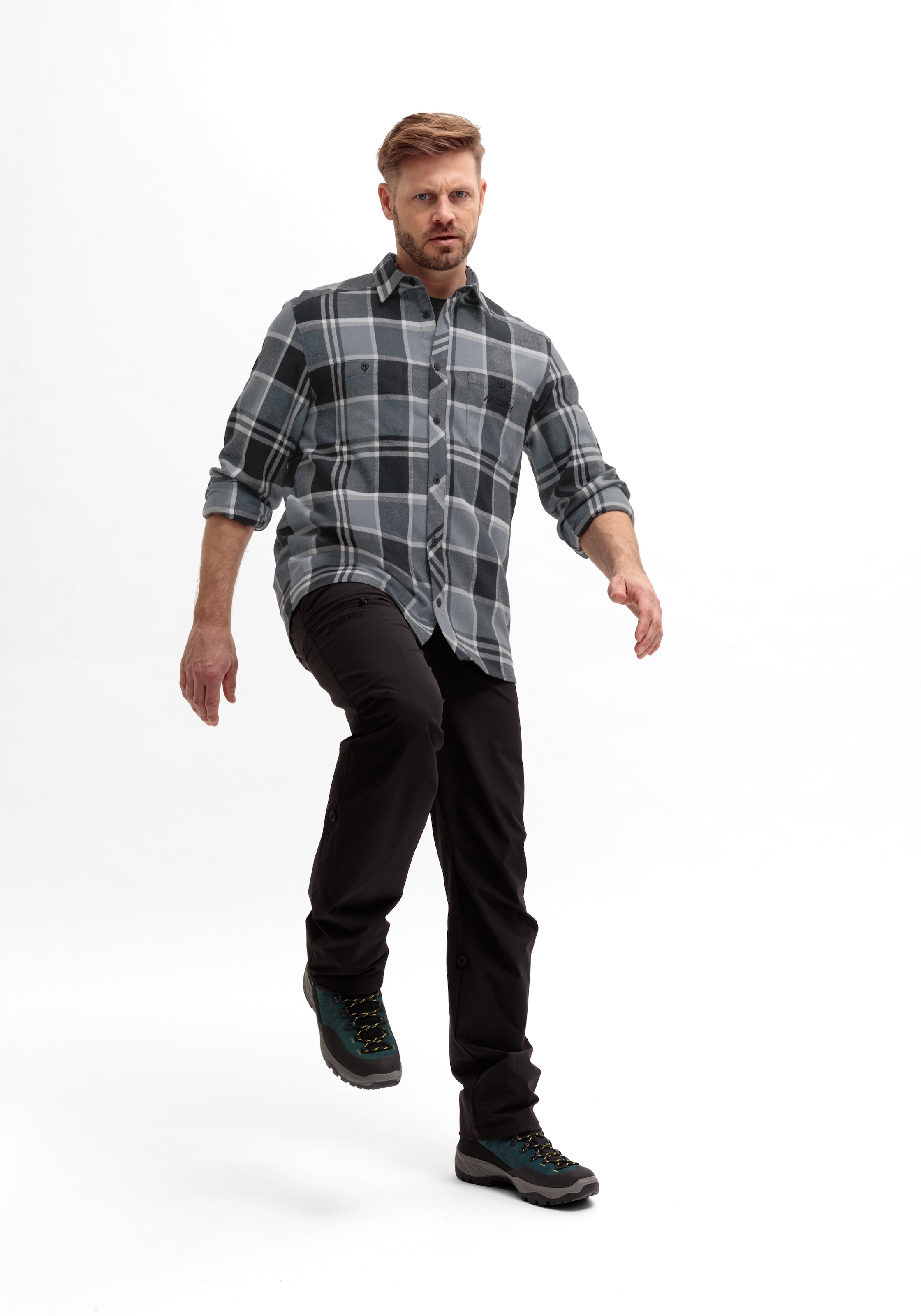 Maier Sports Chemisier fonctionnel »Predeal 2.0 M« Herren Hemd warm u. atmungsaktiv