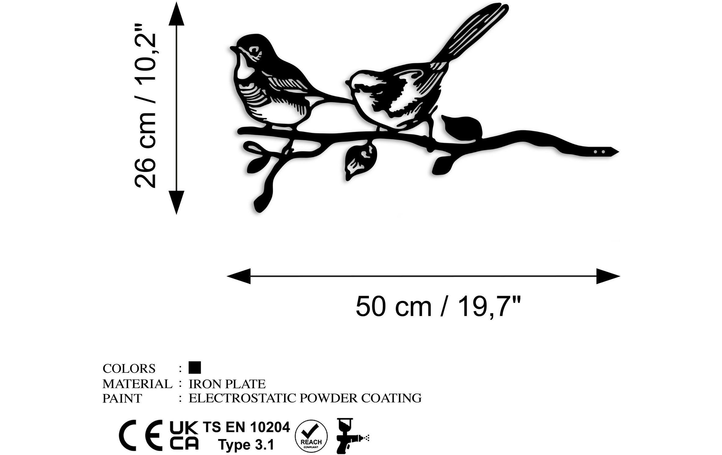 Gartenstecker »Wallxpert Vogel auf Zweig«