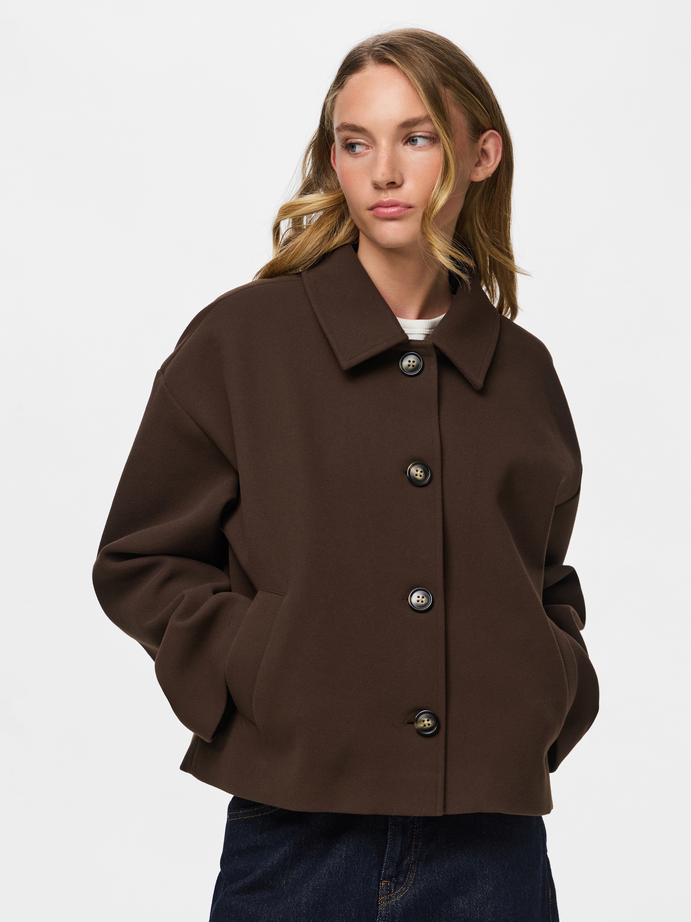 Image of pieces Kurzjacke "PCAYA SHORT COAT NOOS BC" Kunstfaser
