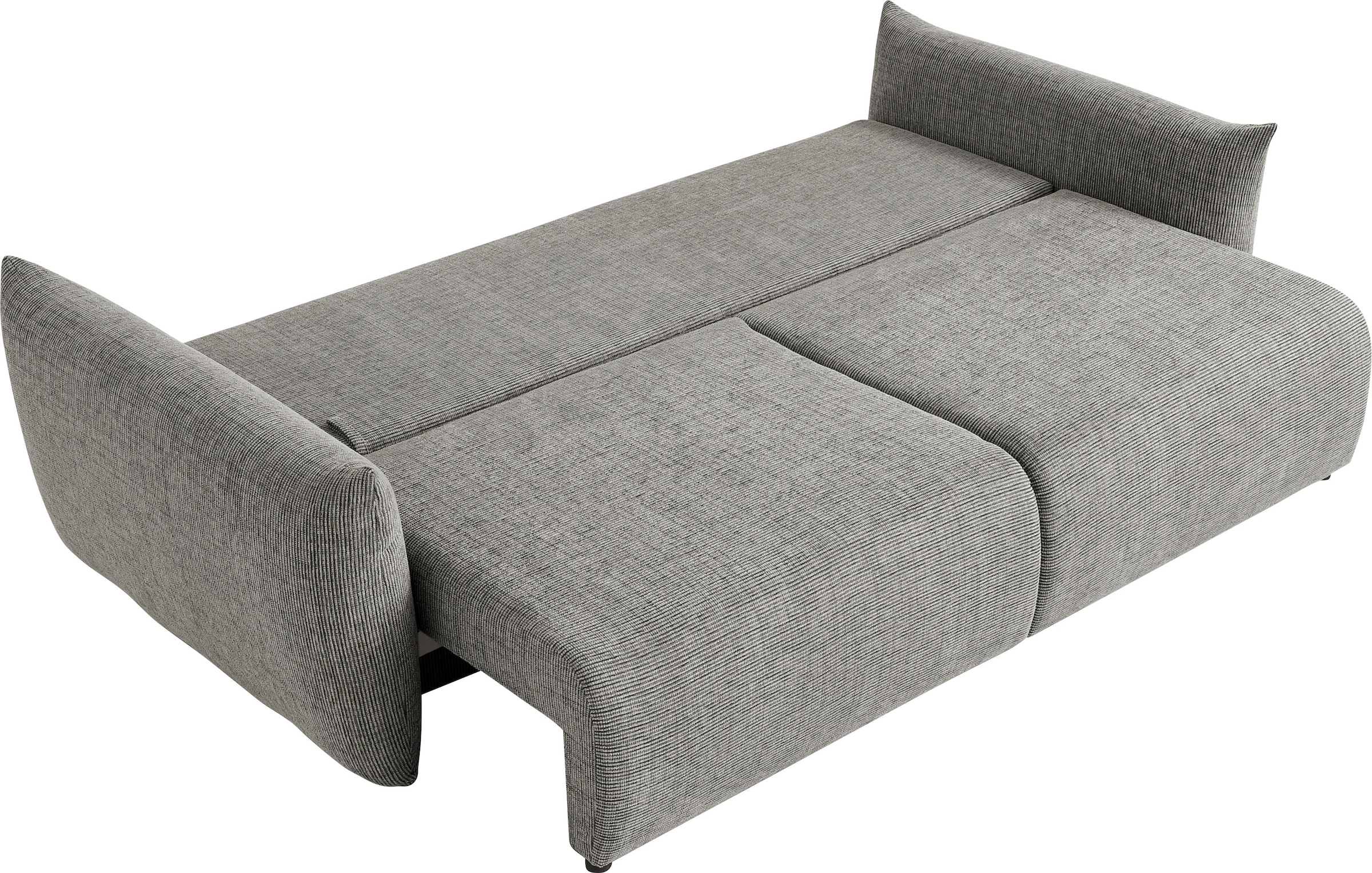 Home affaire 3-places »MAVAS Schlafsofa mit Bettkasten« ca.240/108cm (Liegefläche 212/145 cm), Cord, Chenille, Struktur