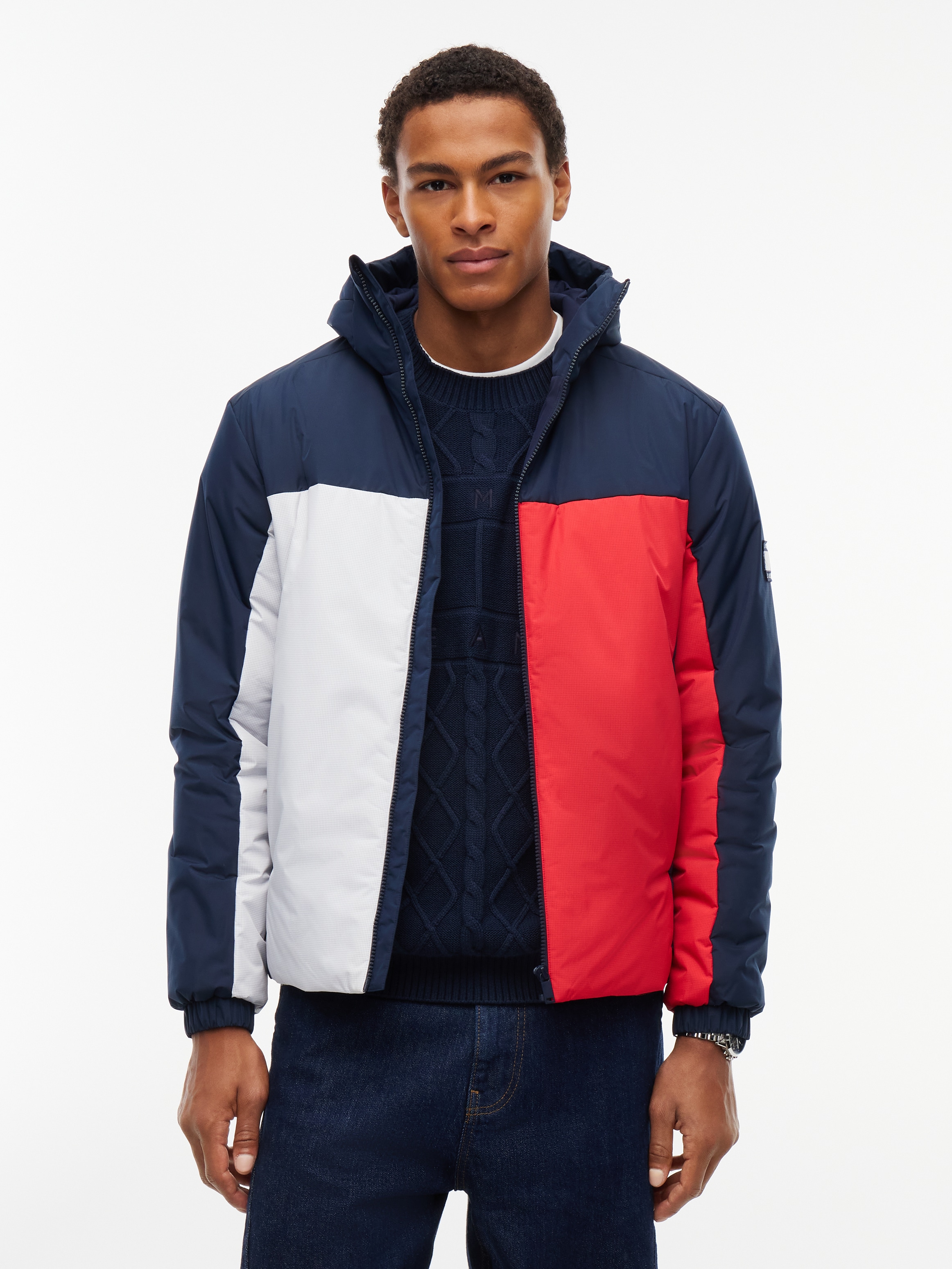 Tommy Jeans Outdoorjacke mit Kapuze Freizeitjacke, Übergangsjacke, Regular Fit, Kapuze