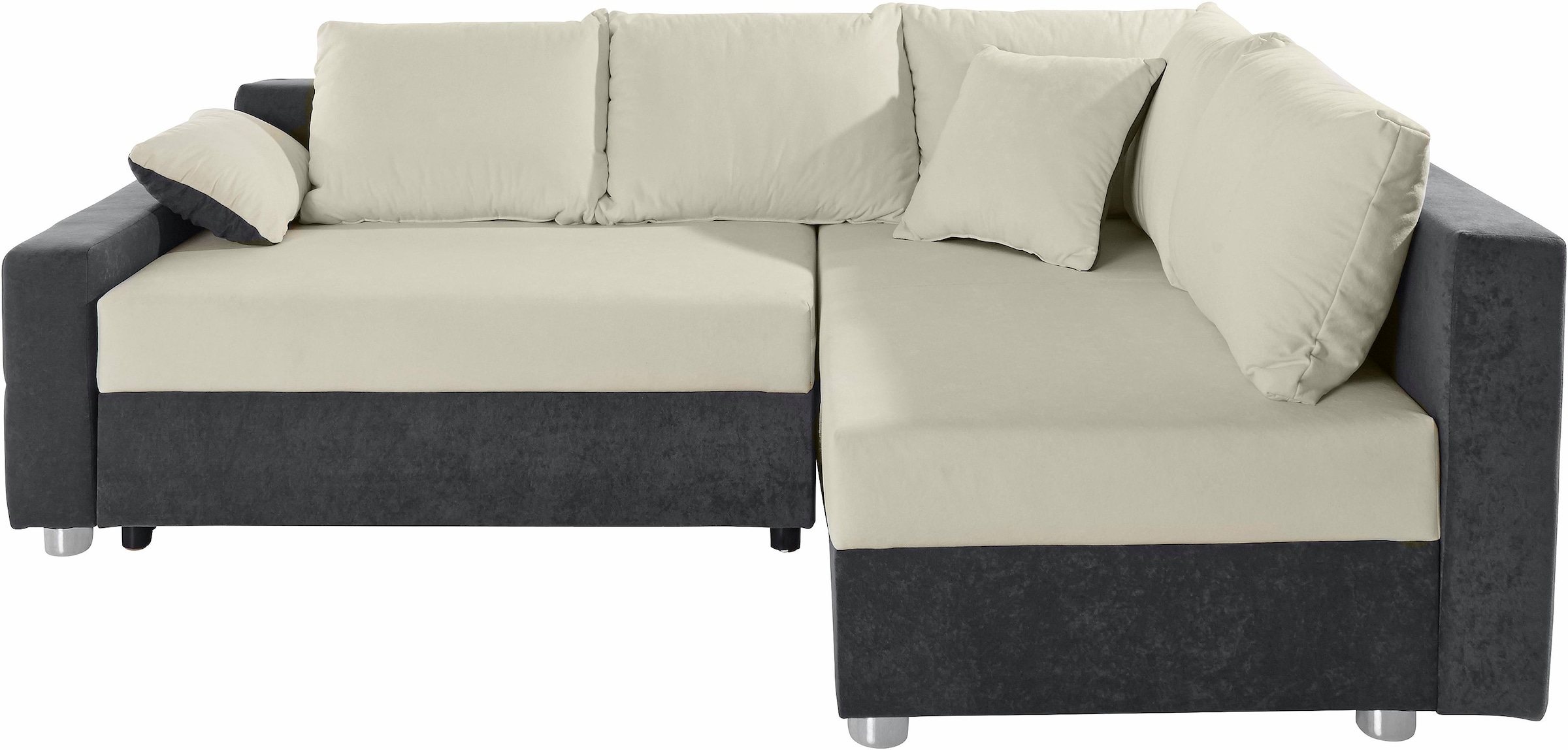 COLLECTION AB Ecksofa »Parma L-Form« mit Bettfunktion und Federkern