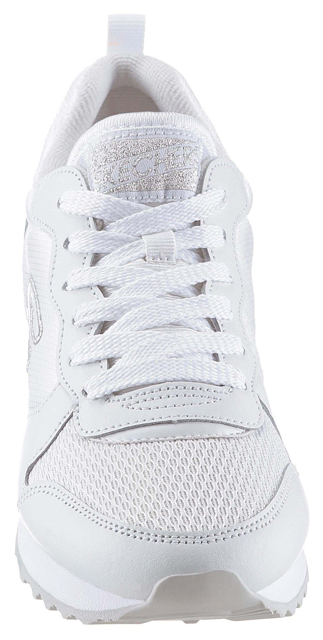 Skechers Sneaker »Goldfarben´n Gurl«, mit Metallic-Details, Freizeitschuh, Halbschuh, Schnürschuh