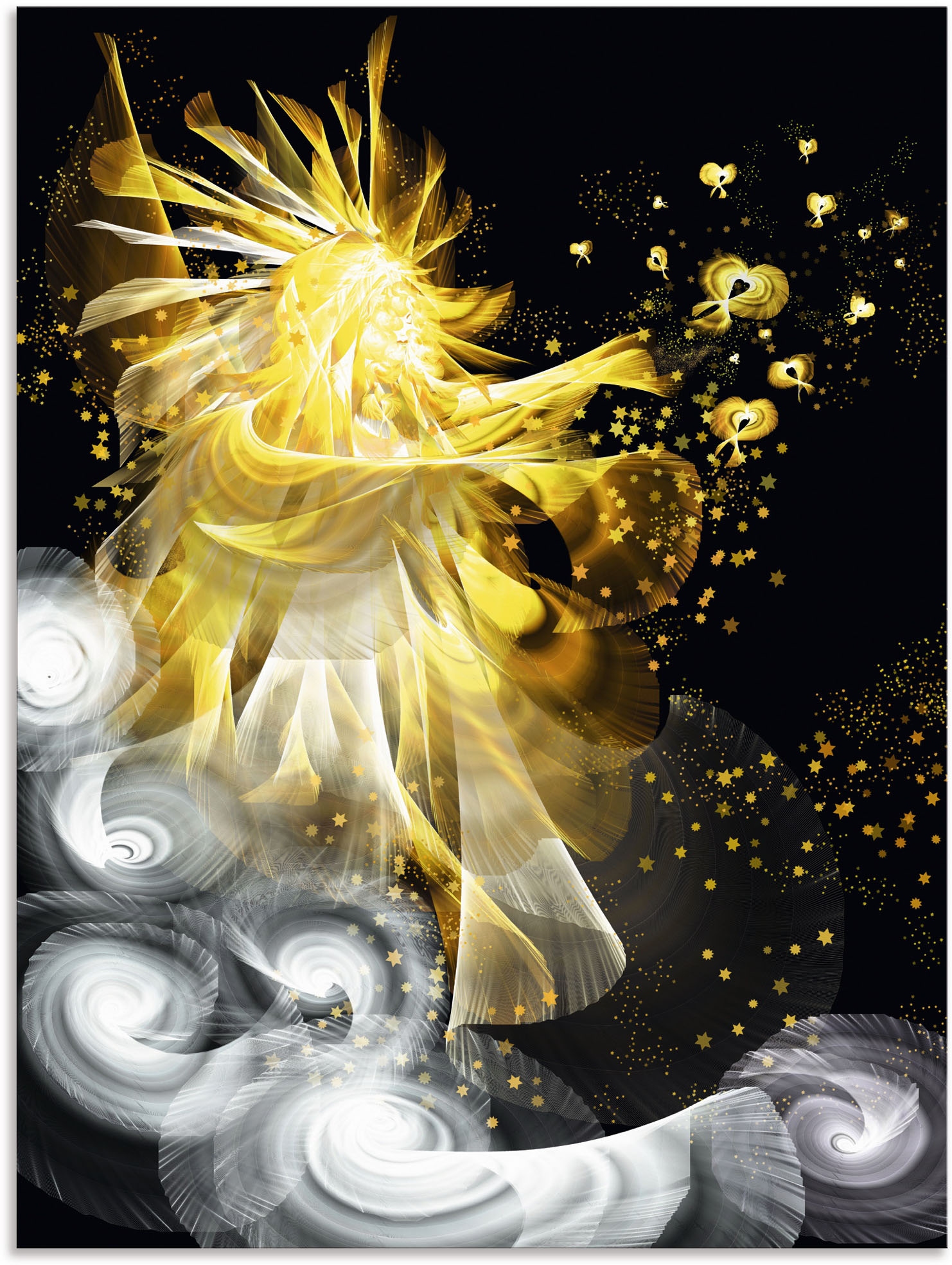 Image of Artland Alu-Dibond-Druck "Goldener Schutzengel" klassische Fantasie 1 Stk. tlg. für Innen- und Aussenbereich geeignet, Outdoorbild