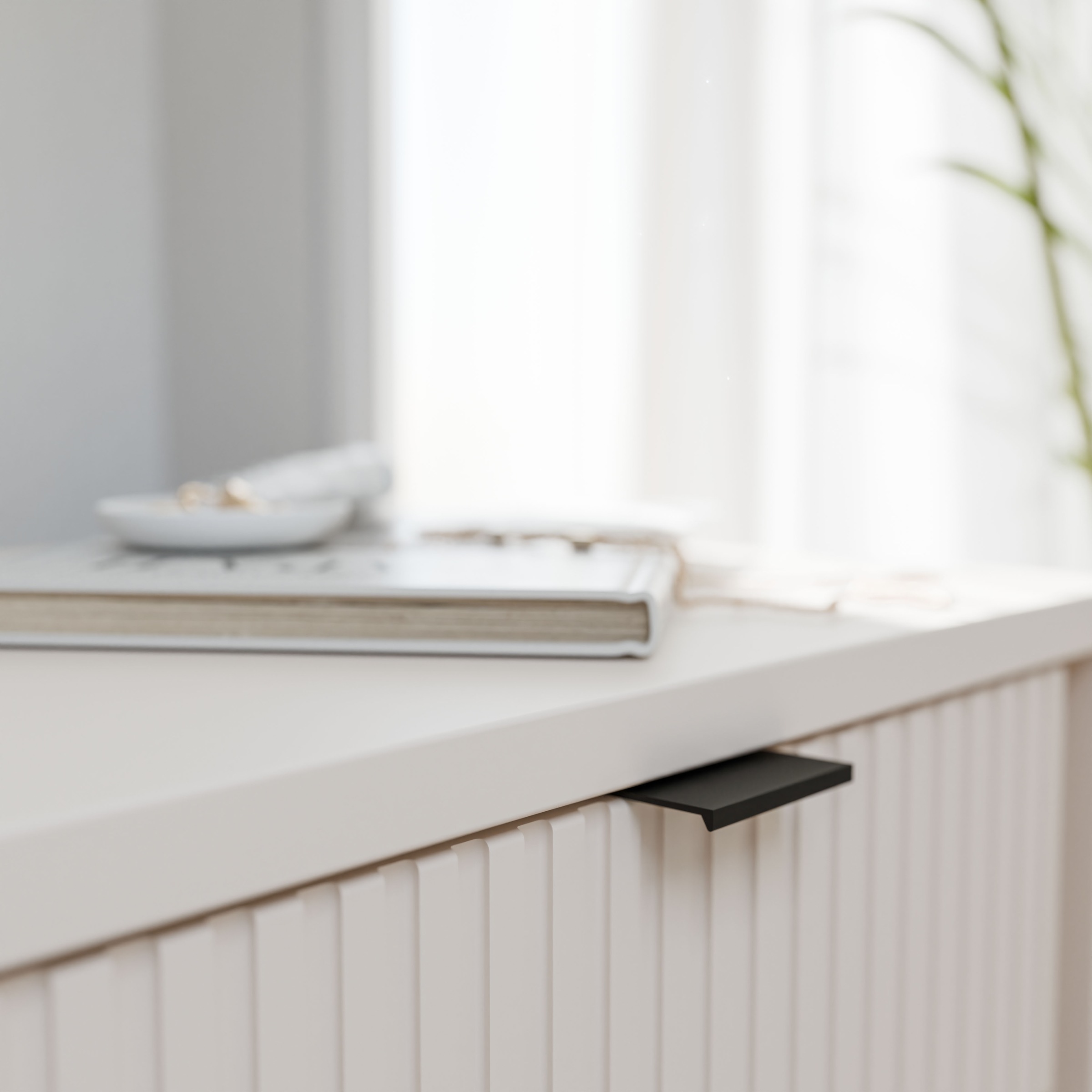 FORTE Kommode »Forte Seravel Sideboard 110 cm, Kashmir Beige/Mauvella Eiche« B/H/T109,4/87,2/41,5 cm, Metallfüsse schwarz
