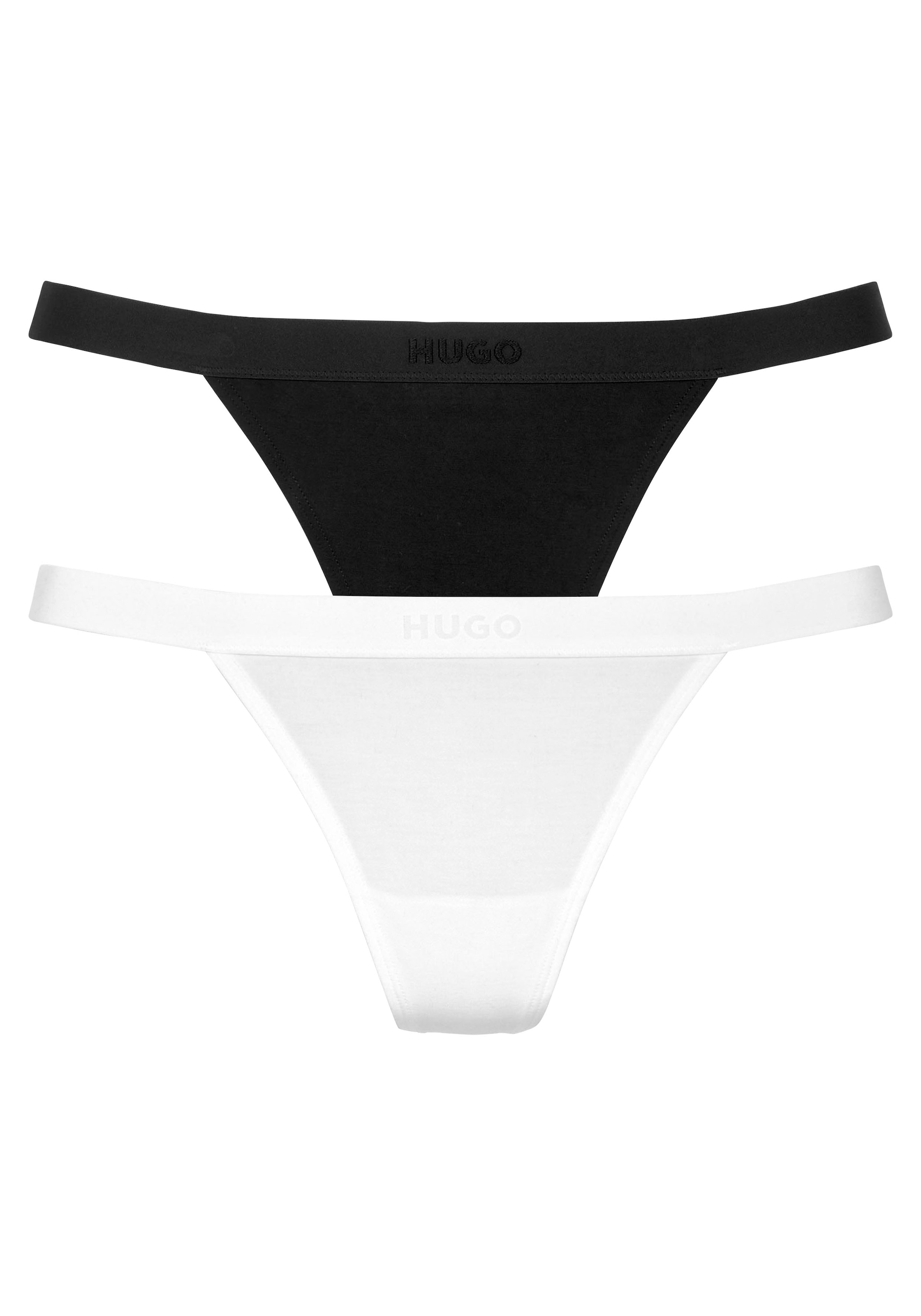 HUGO Underwear String »TRIPLET STRING PURE«, (Packung, 3 St., 3er-Pack), mit schmalem Bund-hugo underwear 1