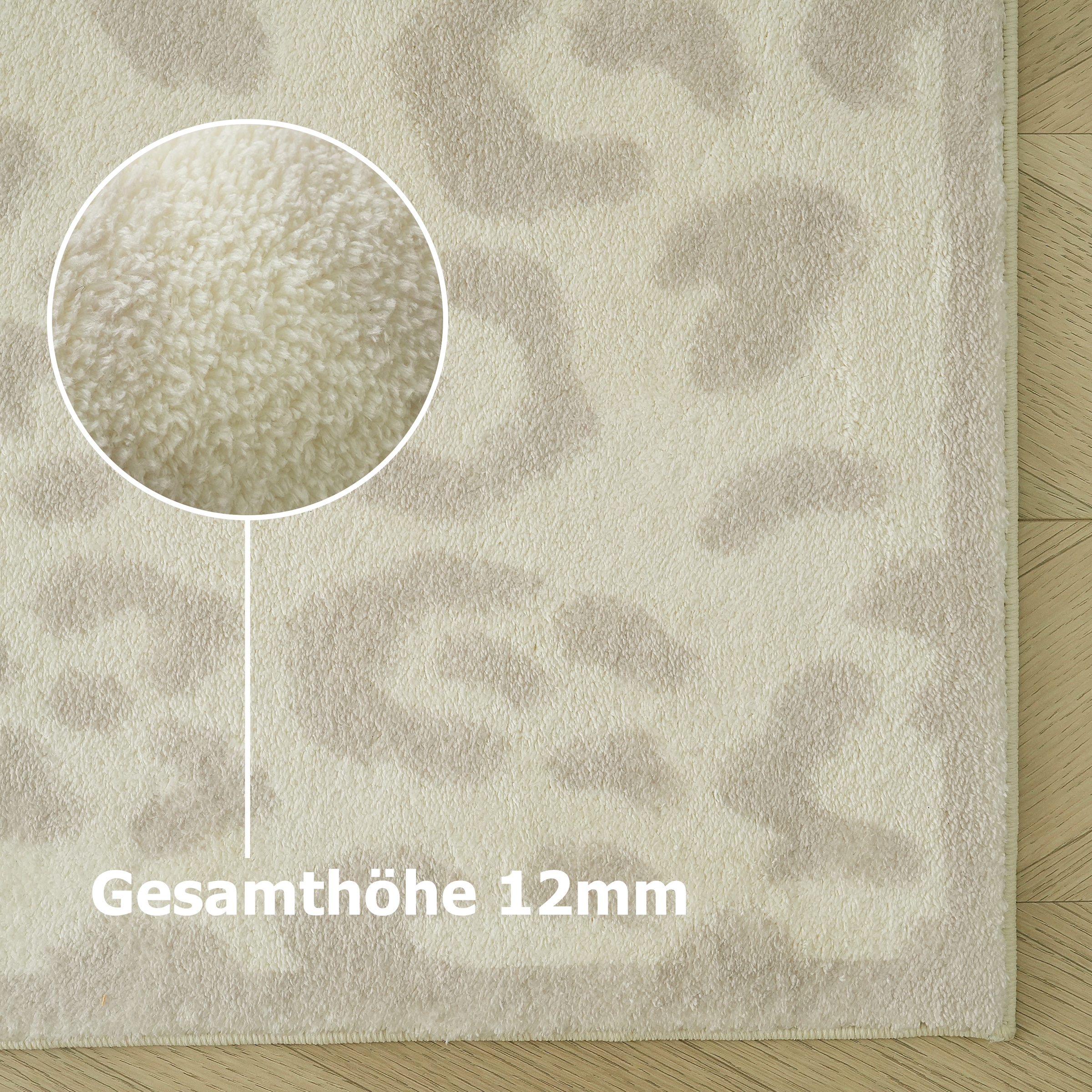 GOODproduct Teppich »Leo, mit trendigem Leopardenmuster, waschbar« rechteckig 12 mm Höhe kuschelig & weich, modern, Animal Print, Wohnzimmer, Schlafzimmer