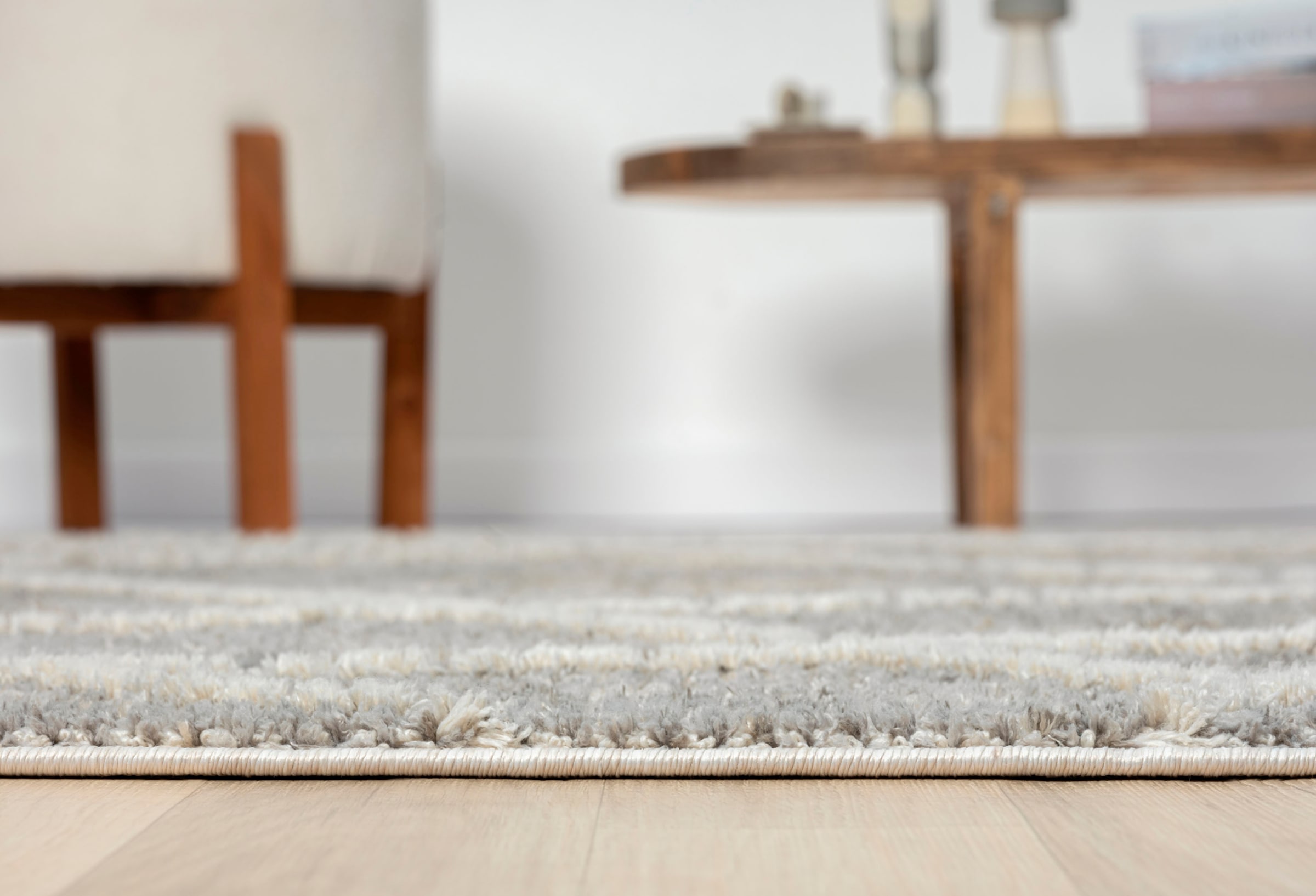 Myflair Möbel & Accessoires Tapis »Nelia, LAGERRÄUMUNG!« Rectangulaire 15 mm Höhe Kurzflor, mit Hoch-Tief Effekt, Microfaser, mit Fransen