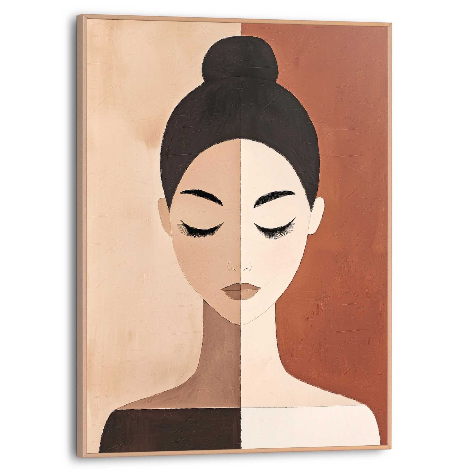 Image of Reinders Poster "Abstract Beauty" Wohnzimmer - Frau - Dame - Braun - MDF - Abstrakt - 30x40 cm
