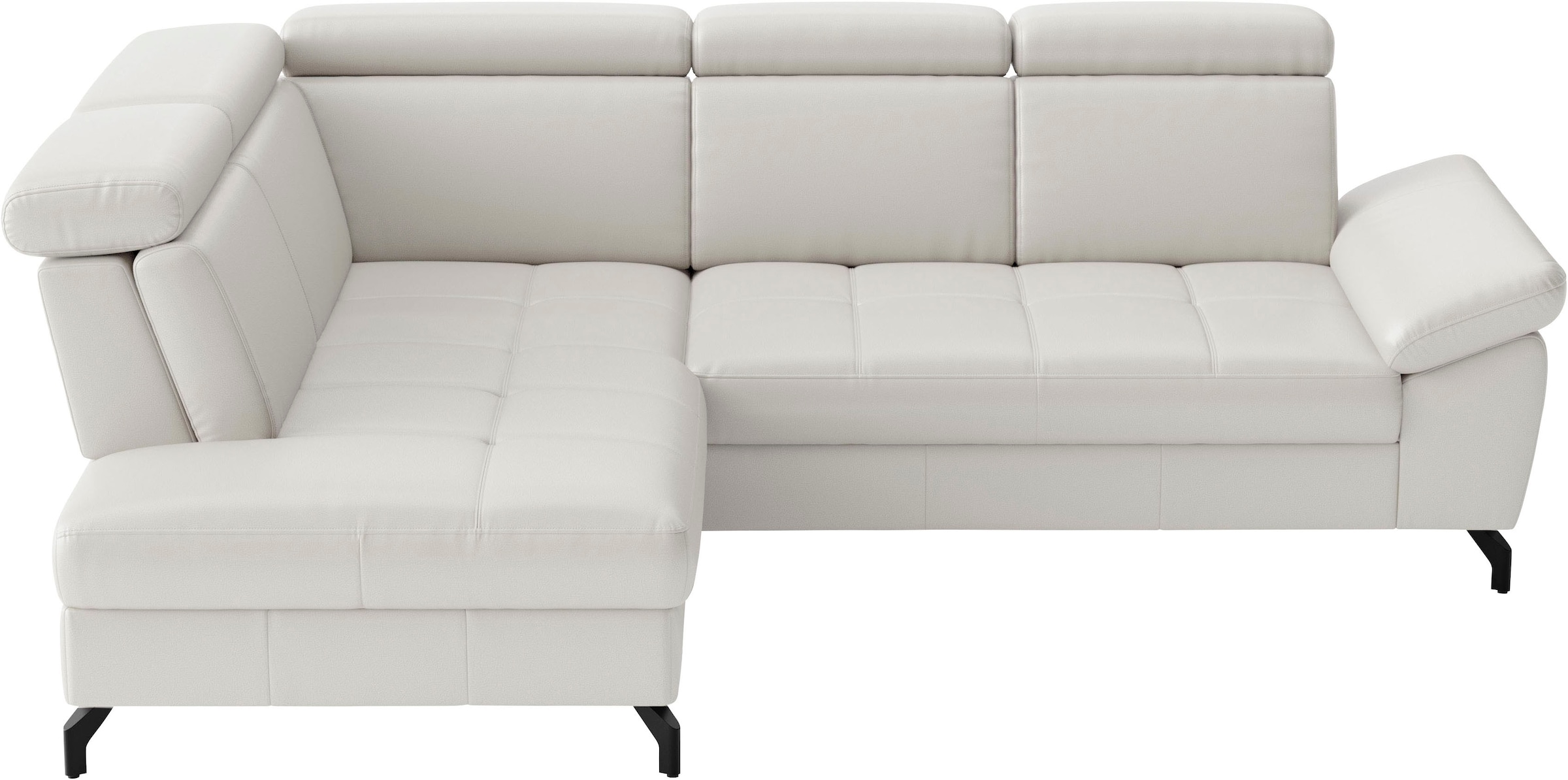 sit&more Ecksofa »Vanity L-Form, B: 254 cm, Leder« Inkl.Sitz-,Kopf-und Armteilverstellung