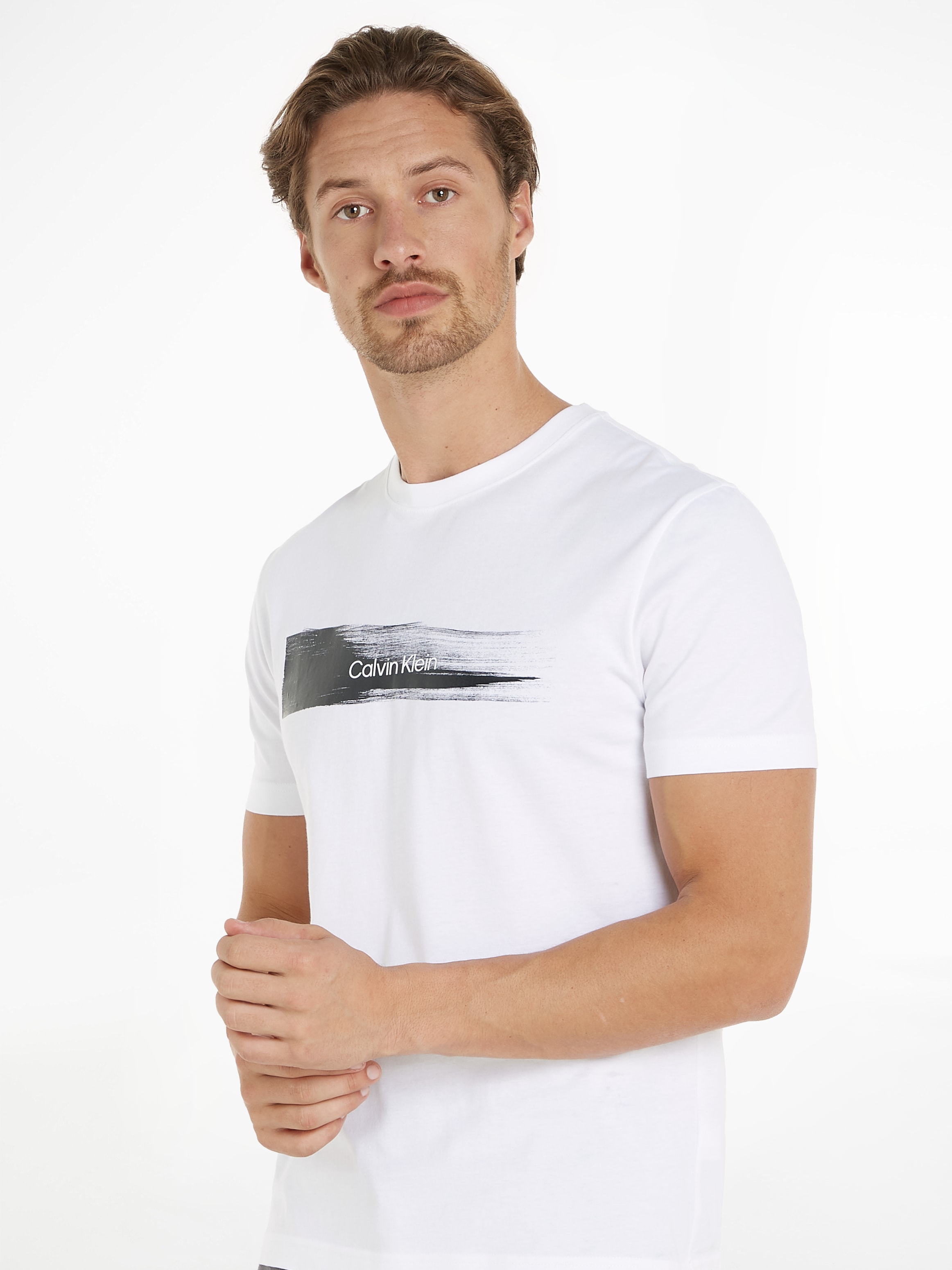 T-Shirt »BRUSH LOGO T-SHIRT«, mit Logoschriftzug