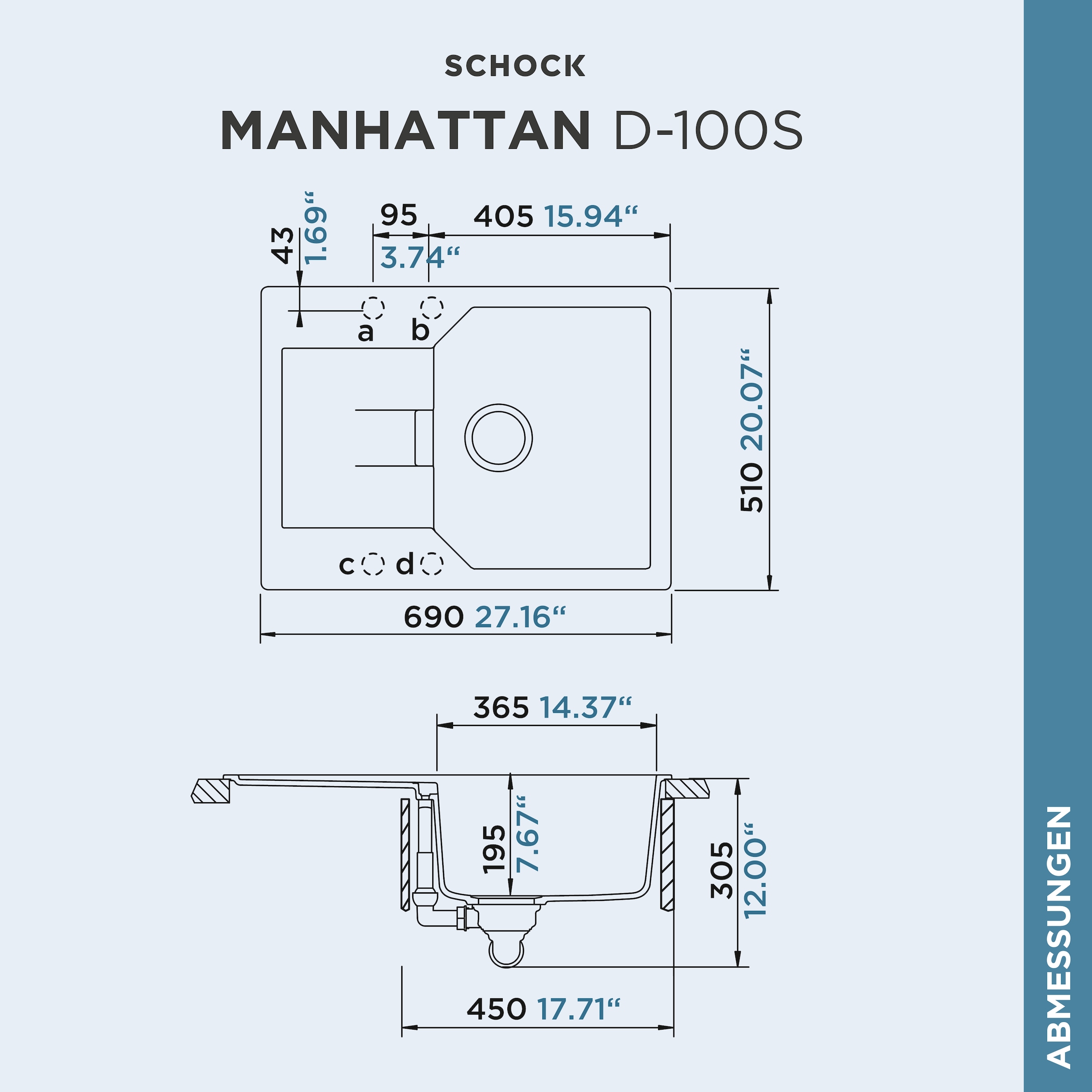 Schock Évier en granit »Lucca«