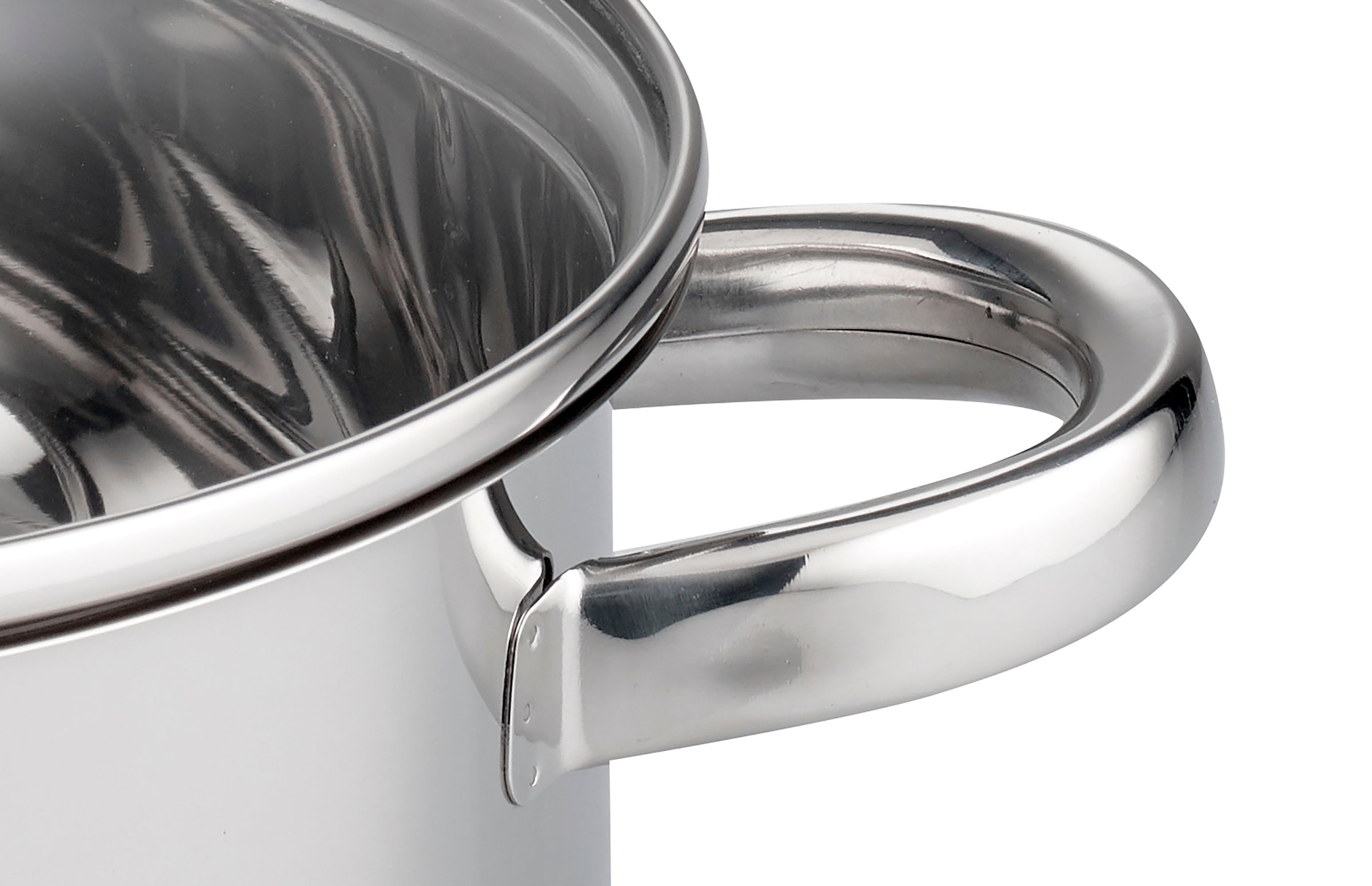 Elo Basic Topf-Set »Galactica« Set, 5 Töpfe,3 Deckel, 3 Pfannen,1 Schüssel,4 Küchenhelfer, 2 Stapelschutz, 18 Stk. tlg. Edelstahl 201