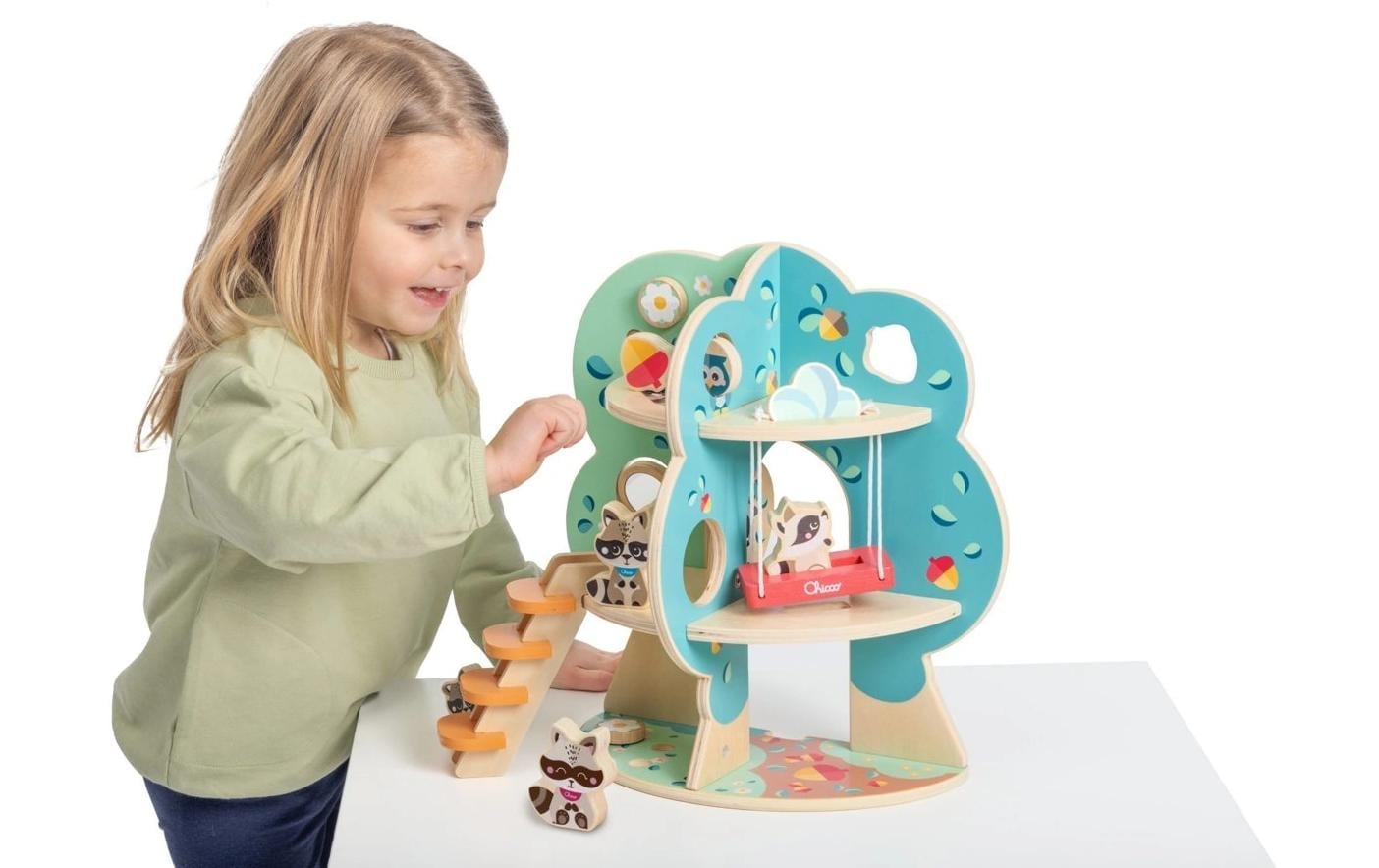 Chicco Steckpuzzle »My Wood Friends Der Waschbär Baum«