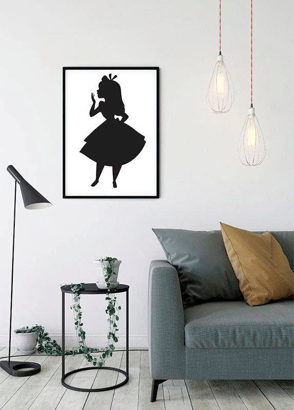 »Alice Disney, St.), Komar (1 Schlafzimmer, kaufen Silhouette«, Kinderzimmer, Poster Wohnzimmer