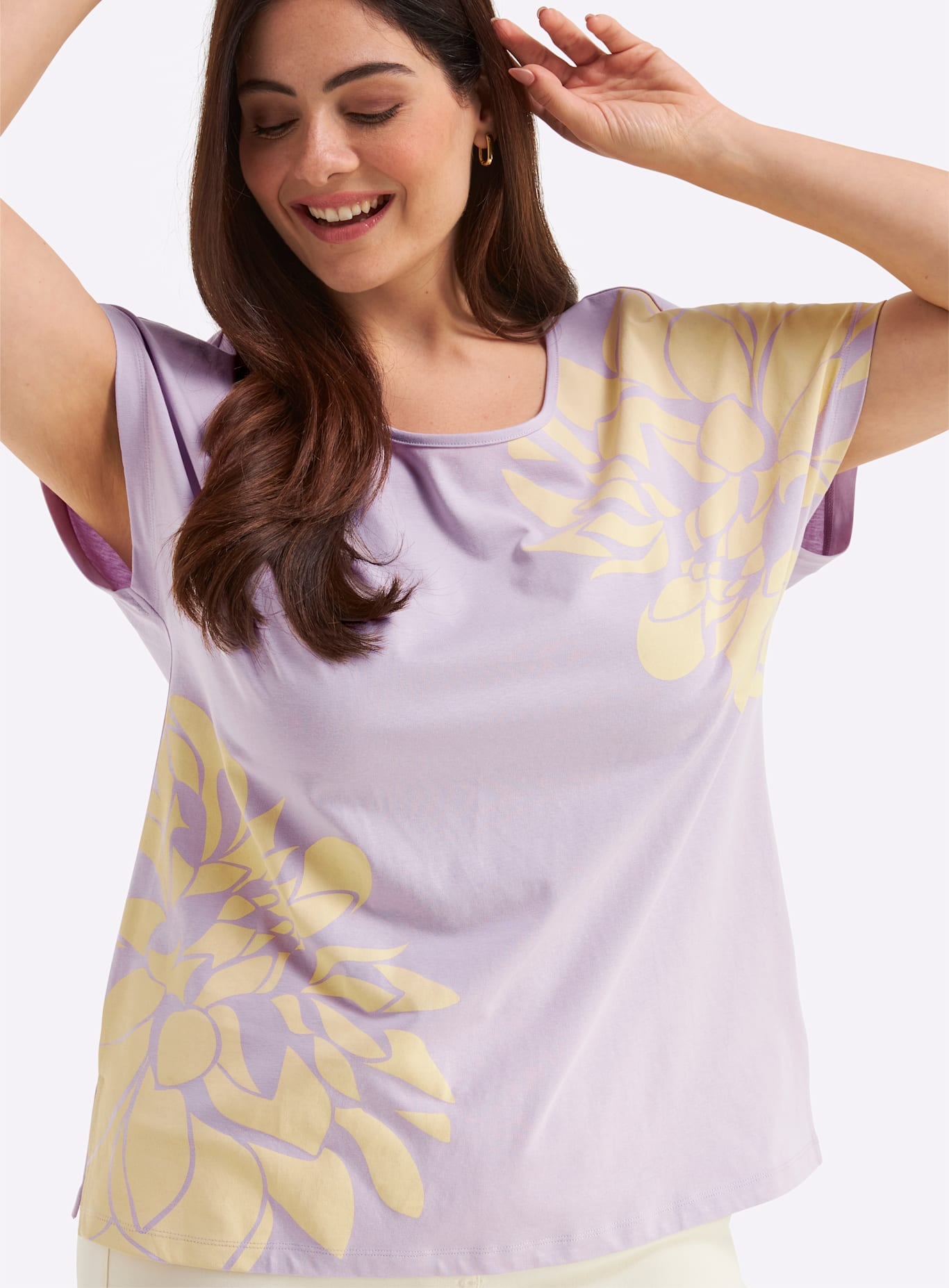 Sheego T-shirt »Halbarmshirt« 1