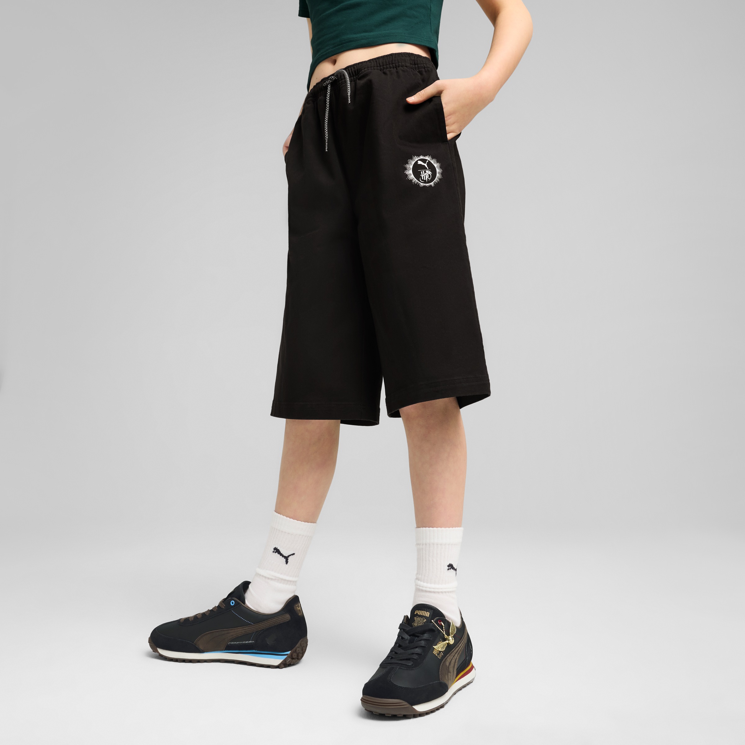 Image of PUMA Shorts "X HARRY POTTER JORTS WV" sportlicher Stil, für Jugendliche, mit Eingrifftaschen