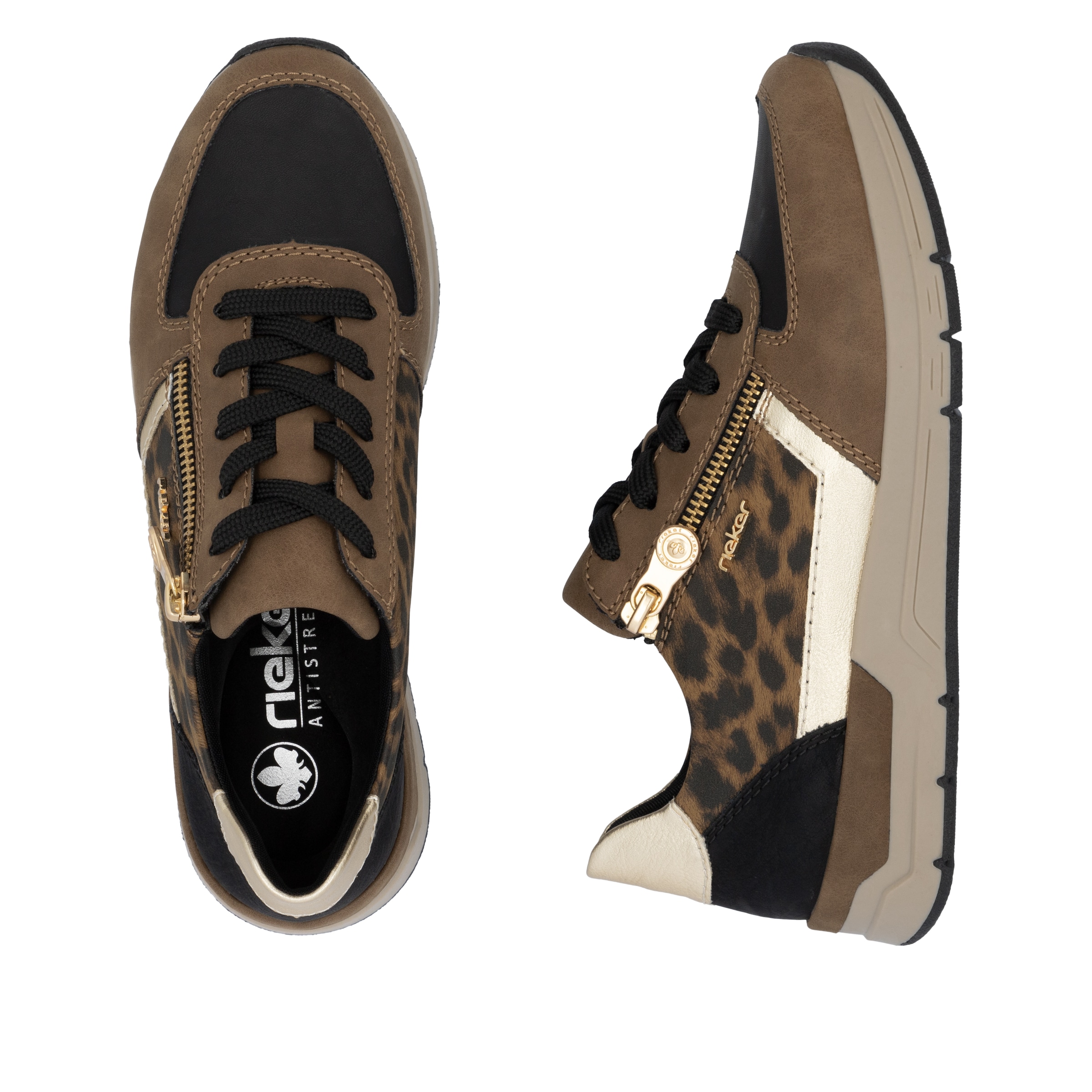Rieker Sneaker  Freizeitschuh, Schnürschuh, Halbschuh mit modischen Akzenten