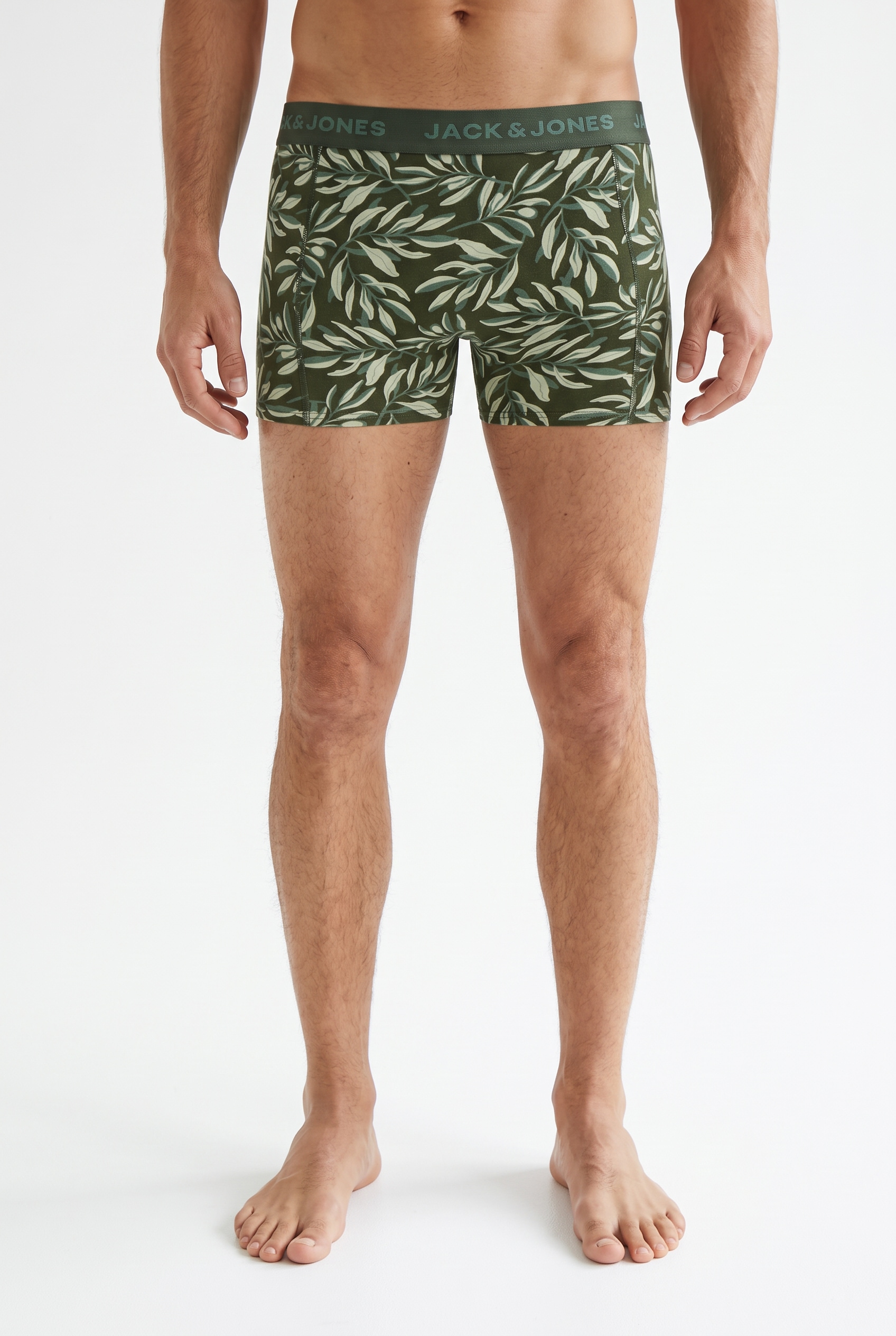 Jack & Jones Tronc »JACKIEN TRUNKS 3 PACK STYD« Paquet, 3 cuis mélange de coton, ceinture avec logo