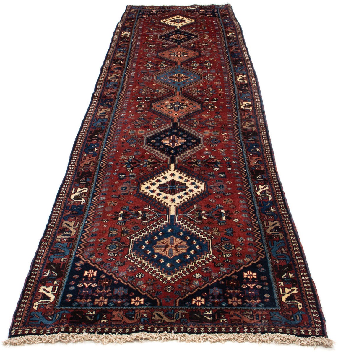 Image of morgenland Hochflor-Läufer »Yalameh Felder Multicolore 381 x 80 cm«, rechteckig, 1 mm Höhe, Unikat mit Zertifikat bei Ackermann Versand Schweiz