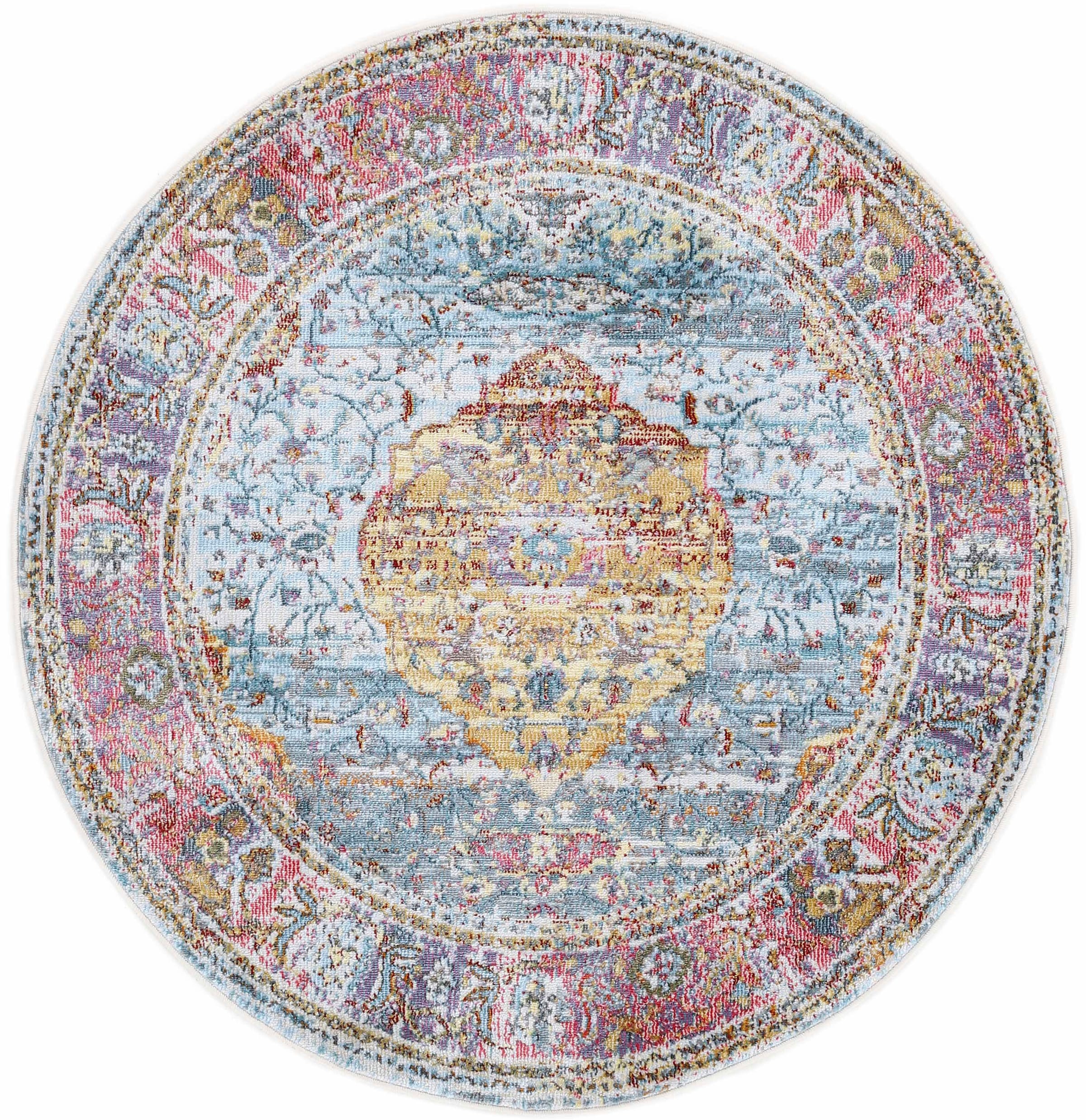 carpetfine Teppich »Esha«, rund, Vintage Orient Look, in schöner  Farbgebung, Wohnzimmer bequem kaufen