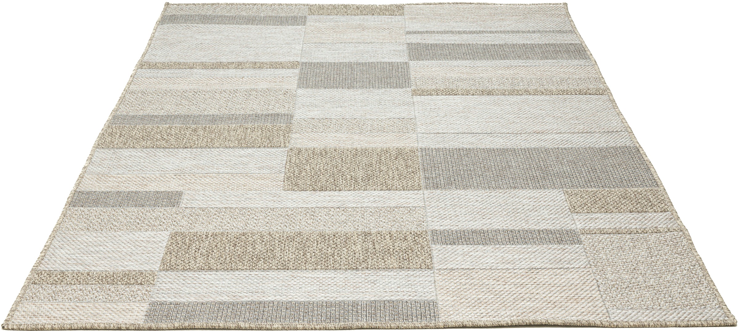 Image of Gino Falcone Teppich "Mariella GF-135" rechteckig 6 mm Höhe modernes Patchwork Design, meliert, In- und Outdoor geignet