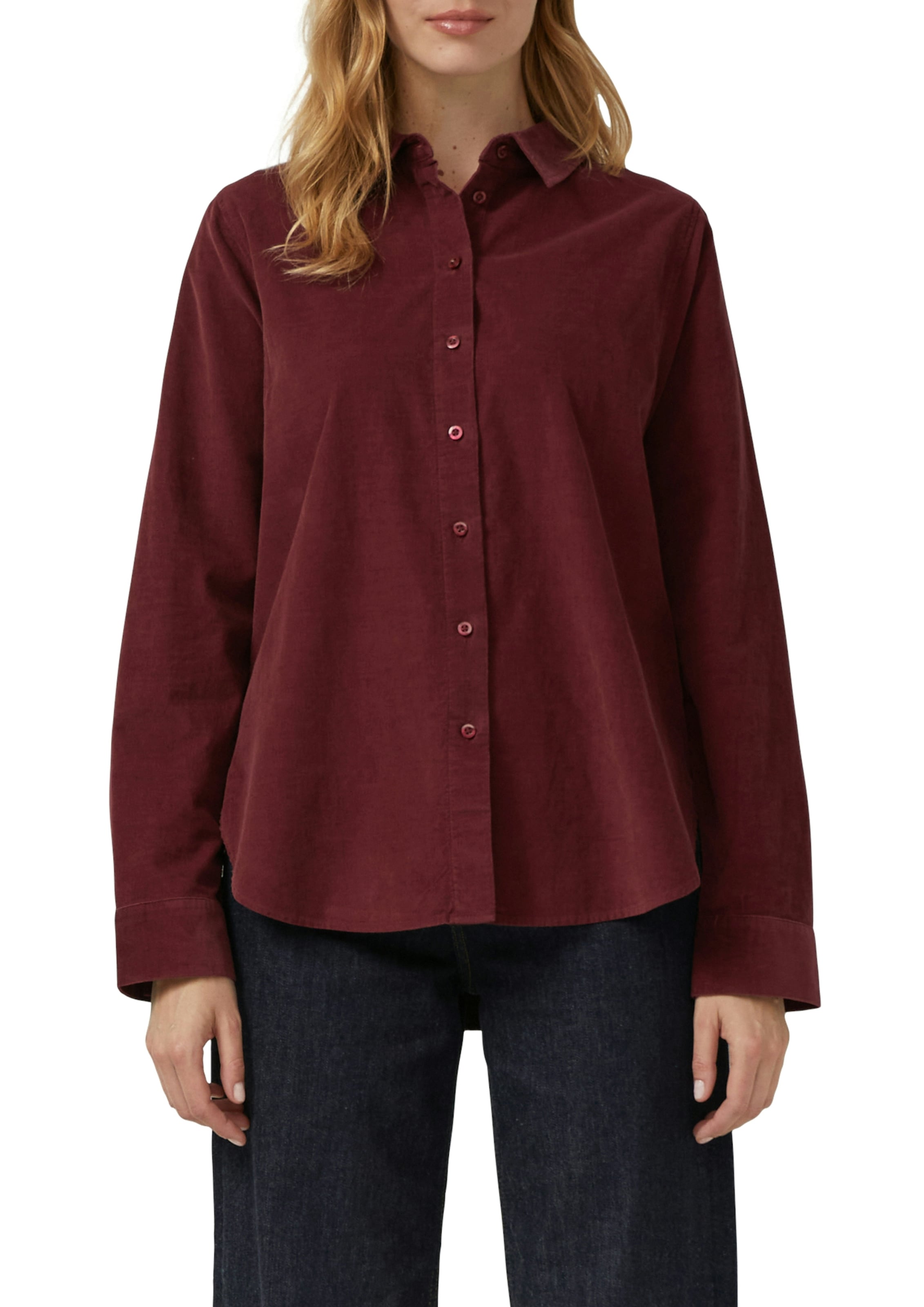 s.Oliver Blouse chemise en velours côtelé fin, coupe relaxed