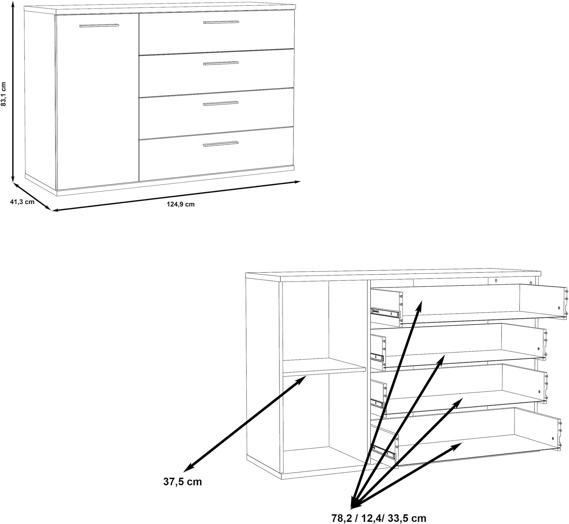 FORTE Commode combinée »Jacky«